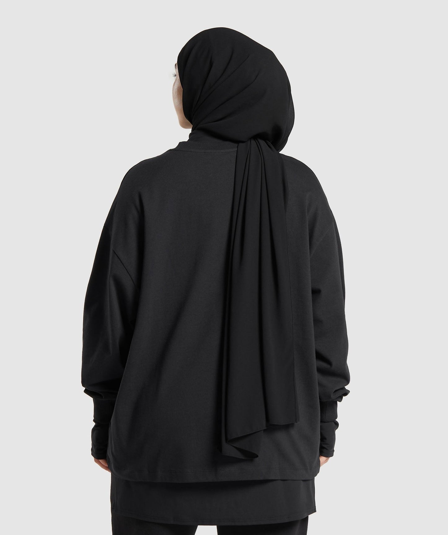 Gymshark GS X Leana Deeb Oversized Long Sleeve Top - Black