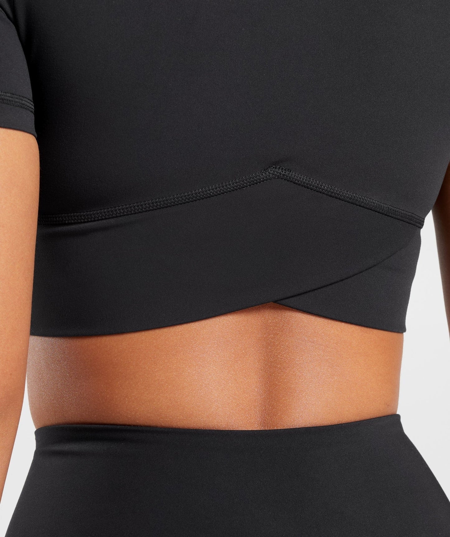 Gymshark Crossover Crop Top - Black