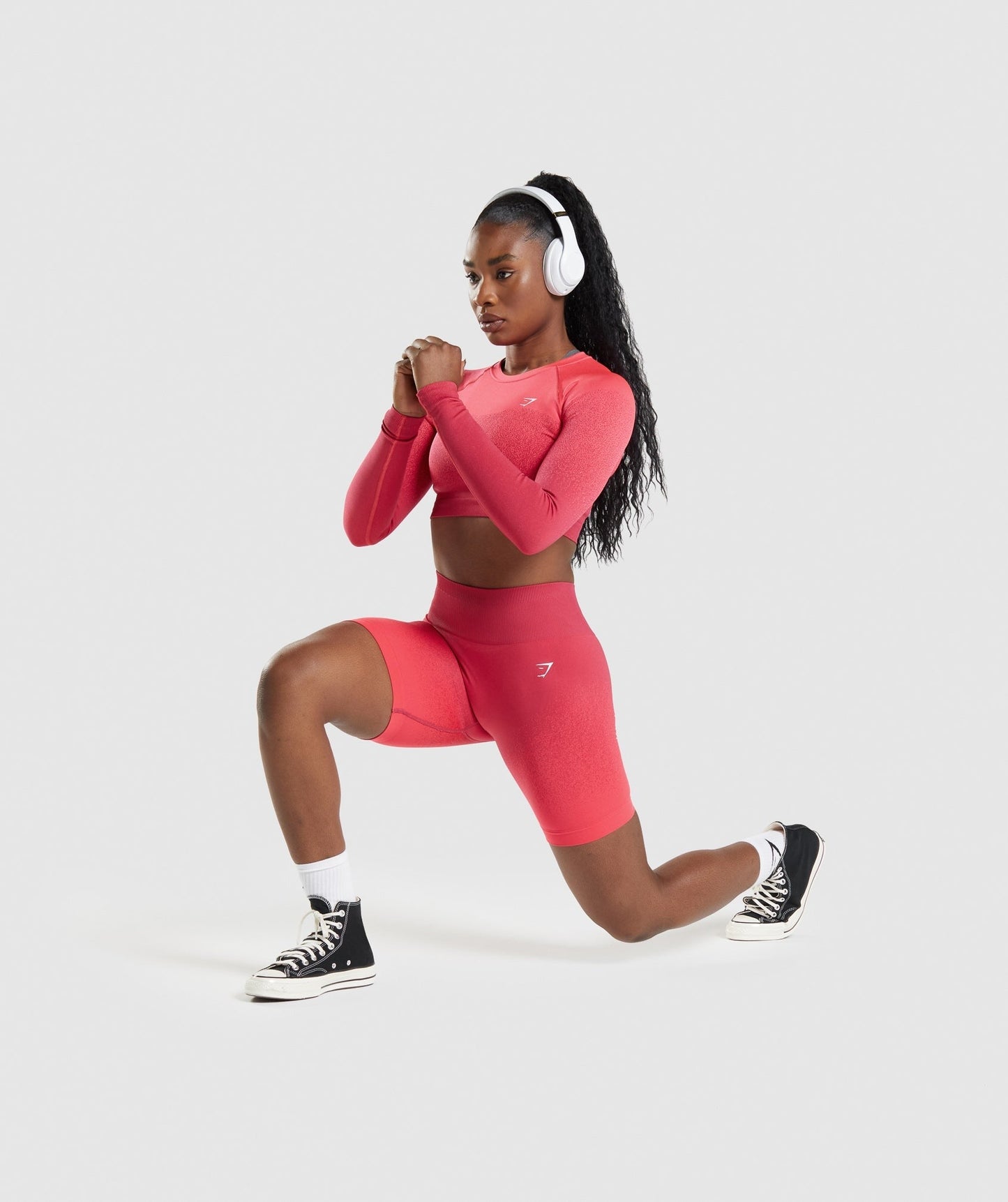 Gymshark Adapt Ombre Seamless Cycling Shorts - Pink/Red