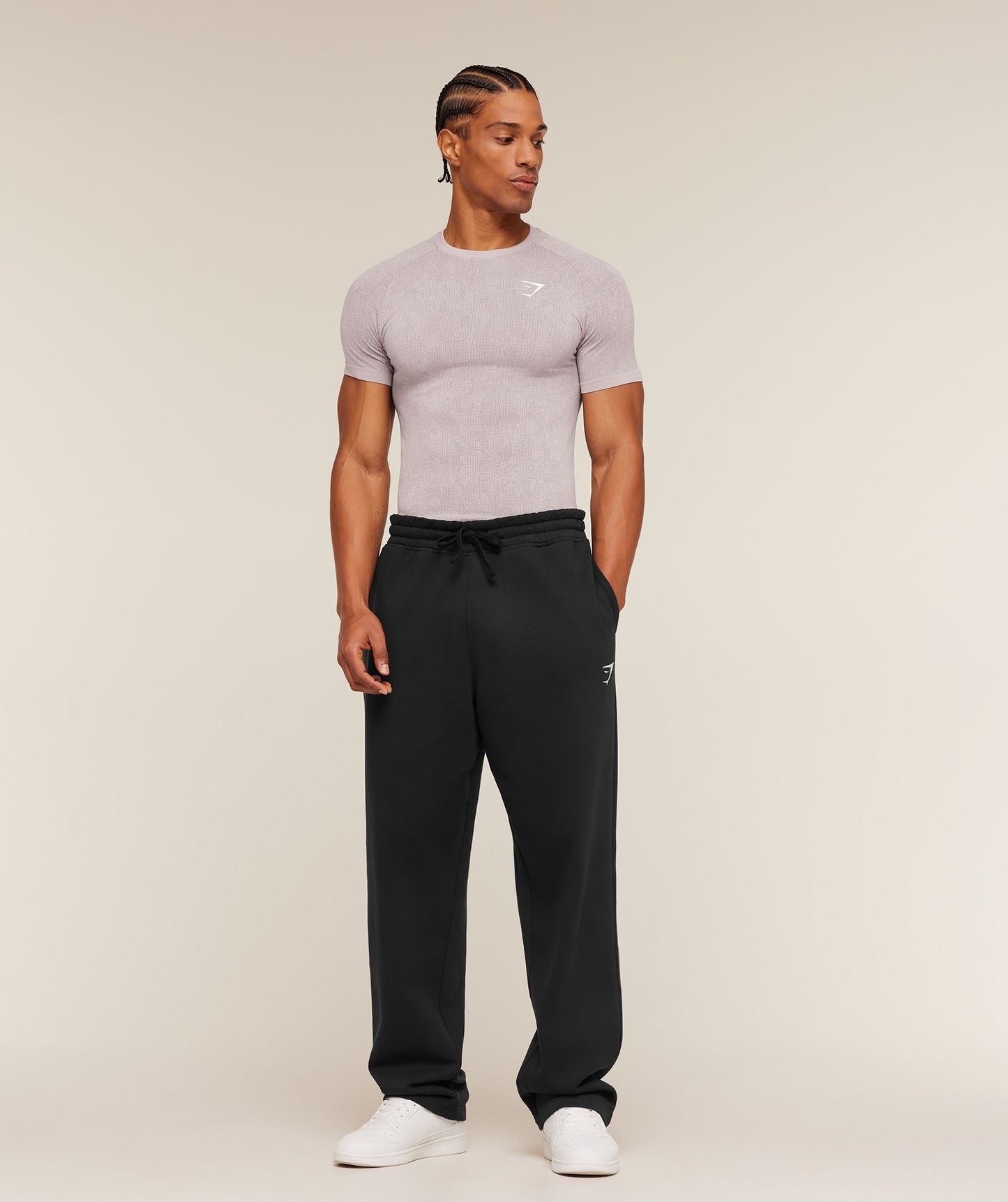 Gymshark Geo Seamless Grid T-Shirt - Dawn Purple/Dusk Purple