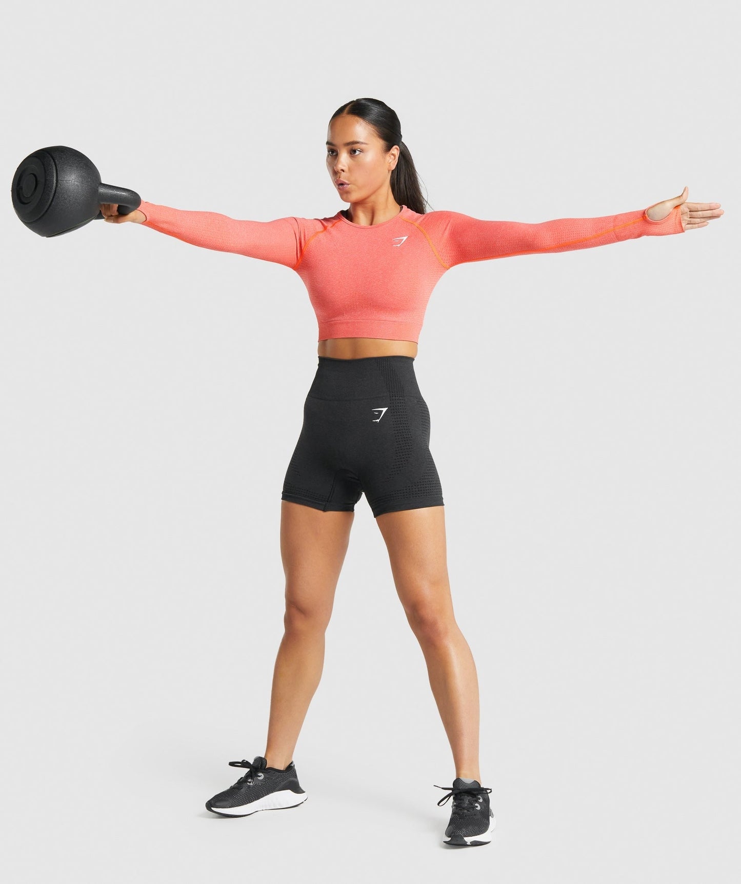 Gymshark Vital Crop Top - Orange Marl