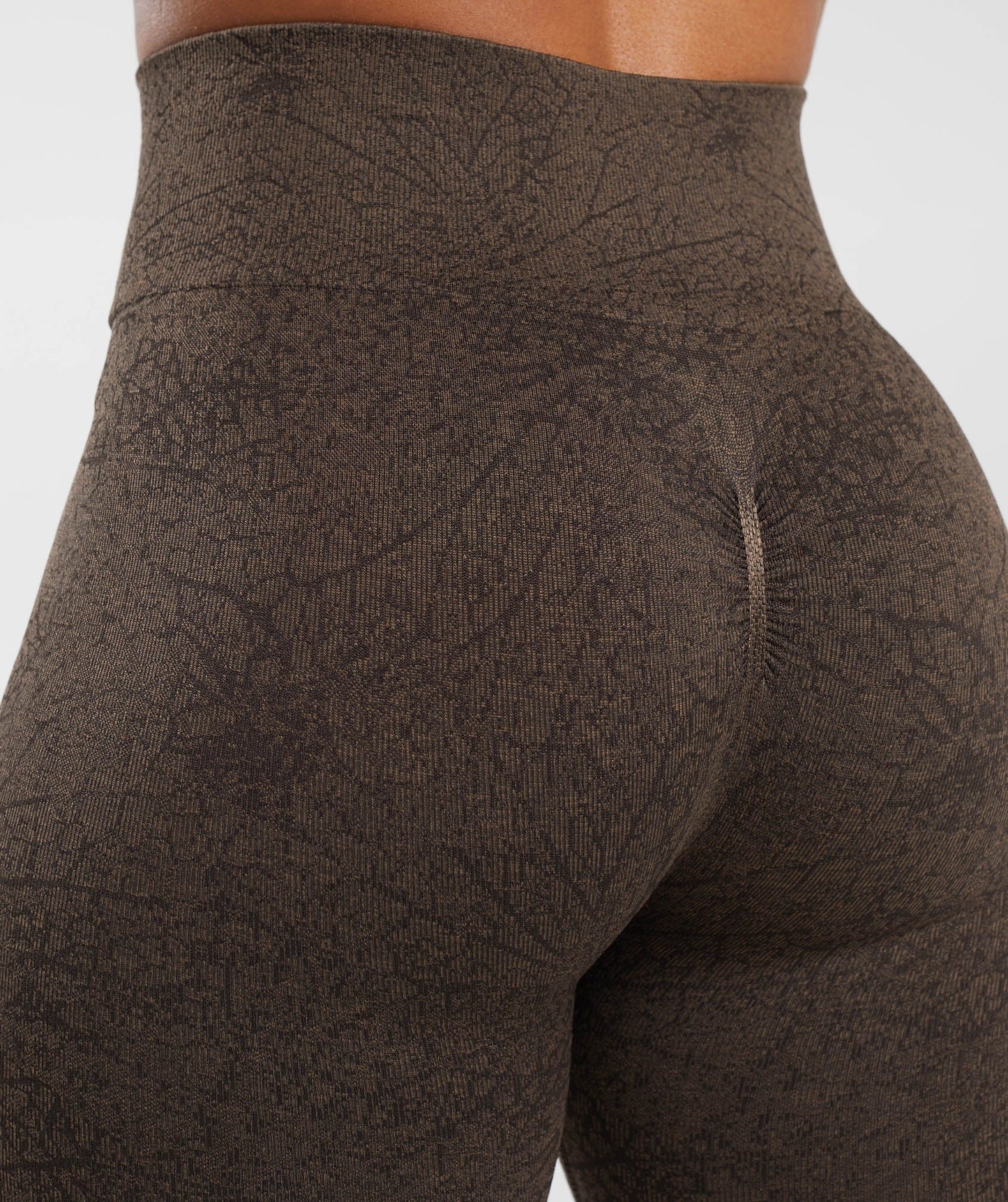 Gymshark Adapt Pattern Seamless Leggings - Woodland Brown/Soul Brown