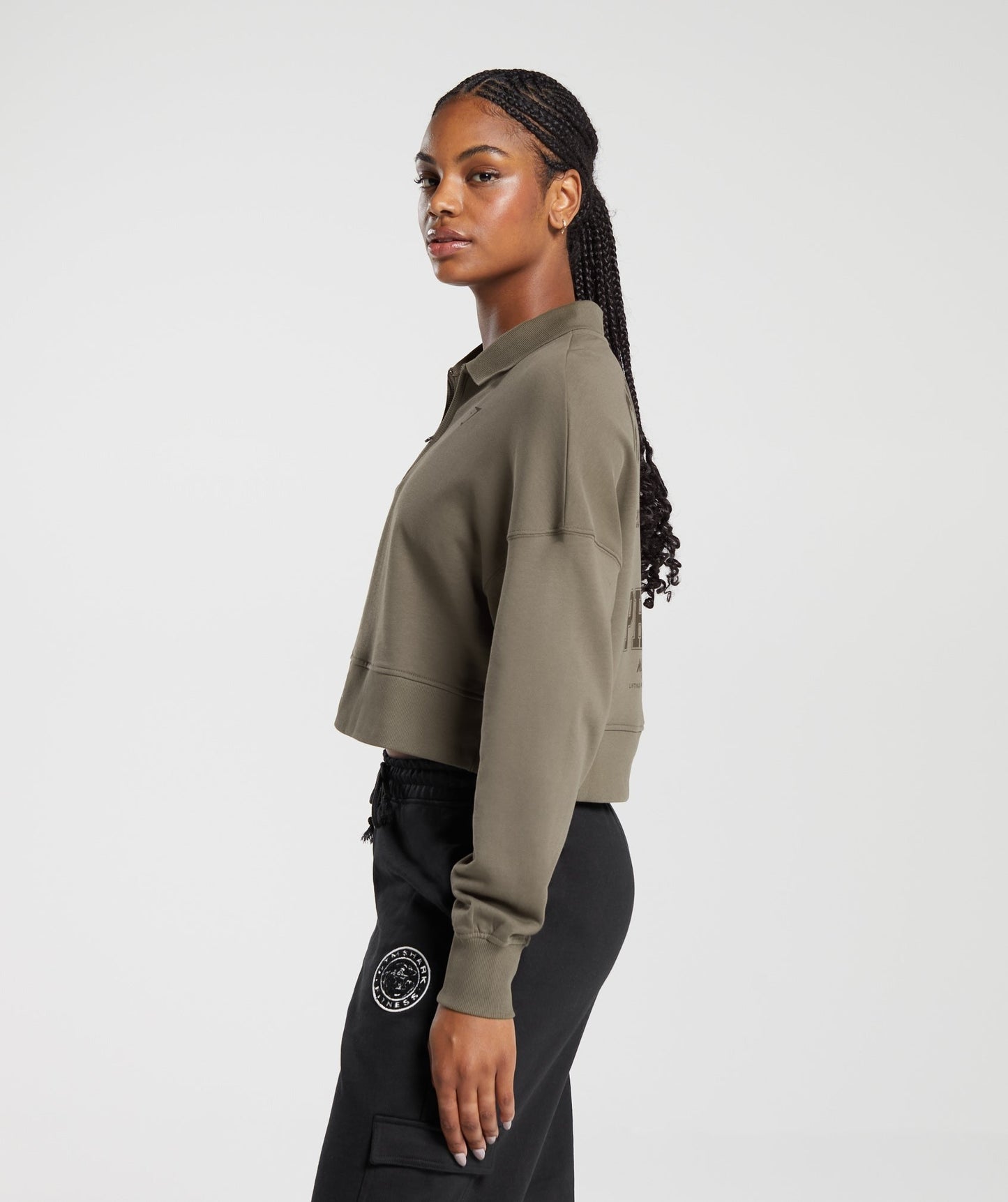 Gymshark Phys Ed Graphic 1/4 Zip - Camo Brown