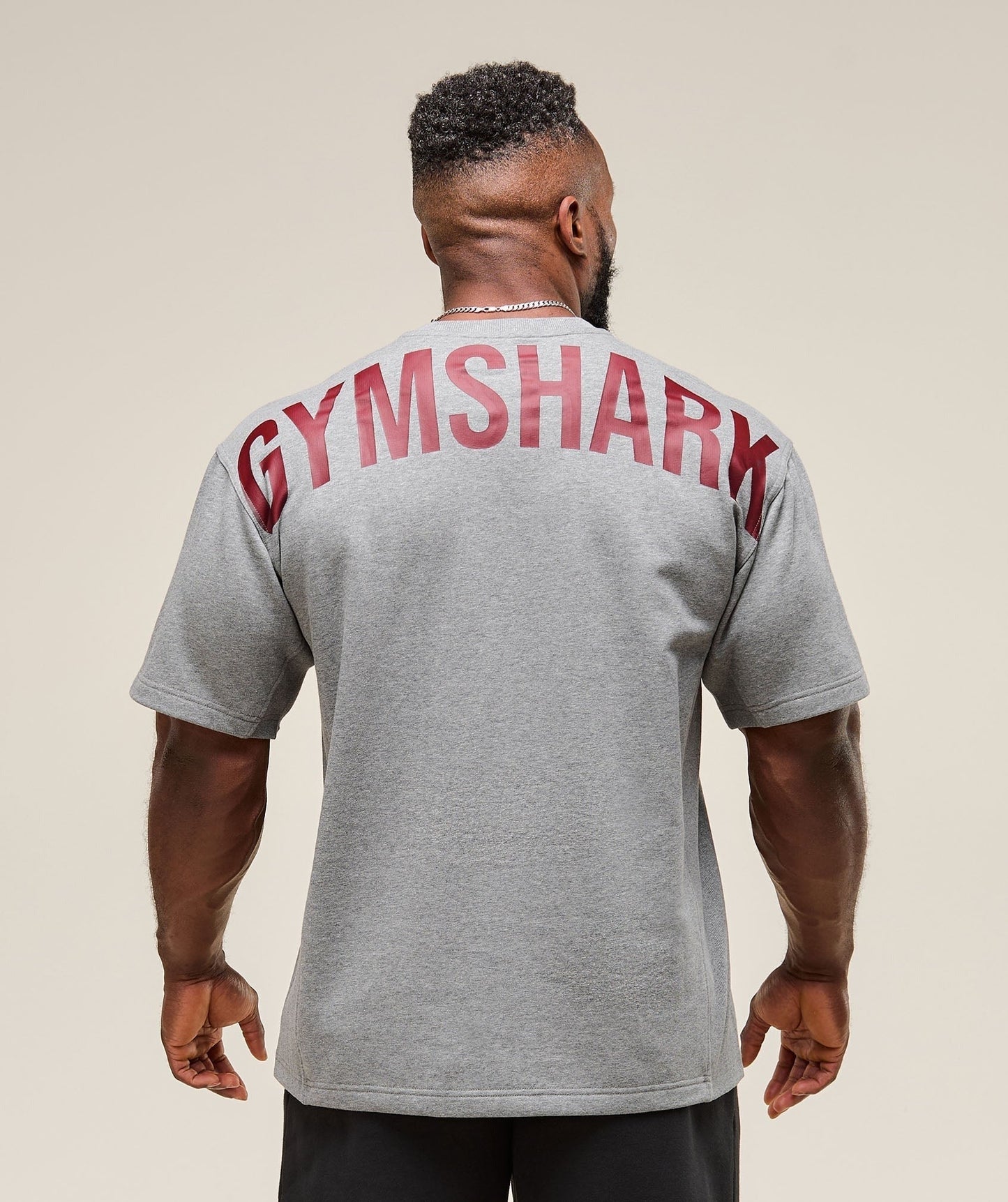 Gymshark Power Short Sleeve Crew - Charcoal Core Marl
