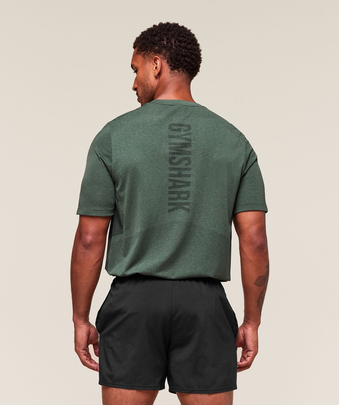 Gymshark Lightweight Seamless T-Shirt - Chalk Green/Base Green