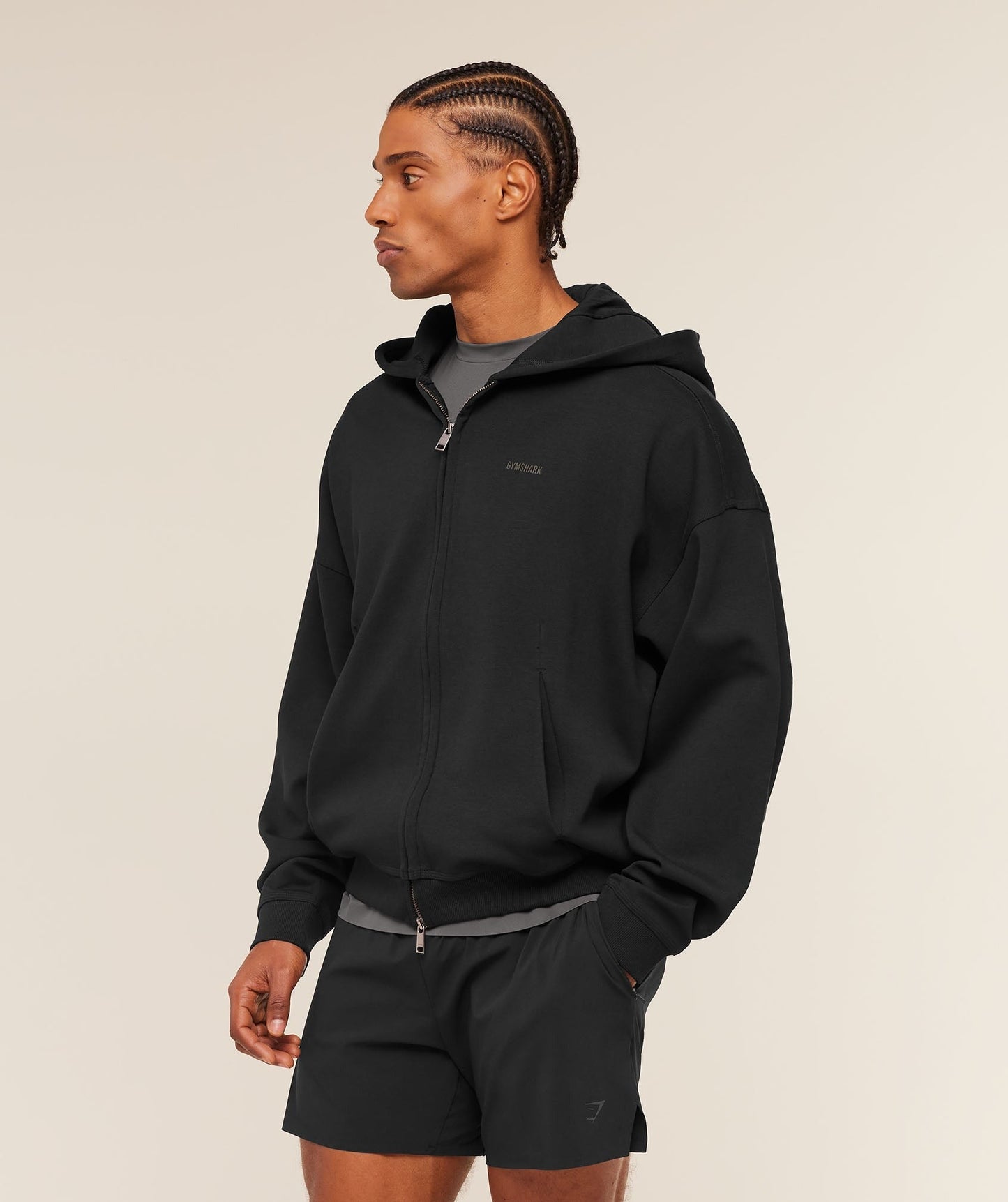 Gymshark Evolve Lightweight Zip Through Hoodie - Black