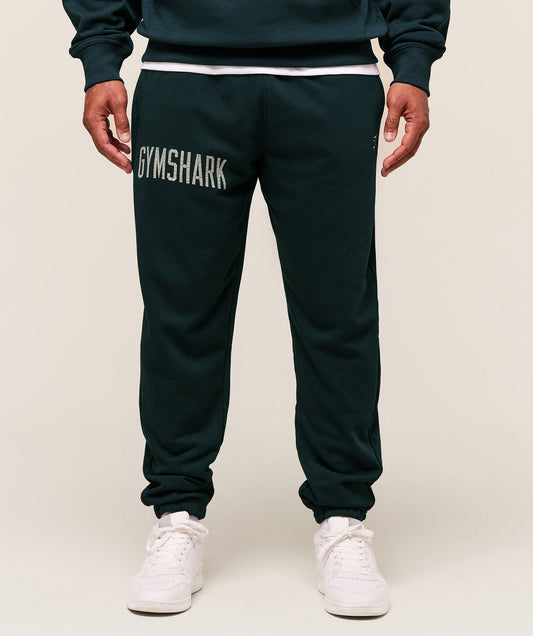 Gymshark Worn Graphic Joggers - Deep Petrol Blue
