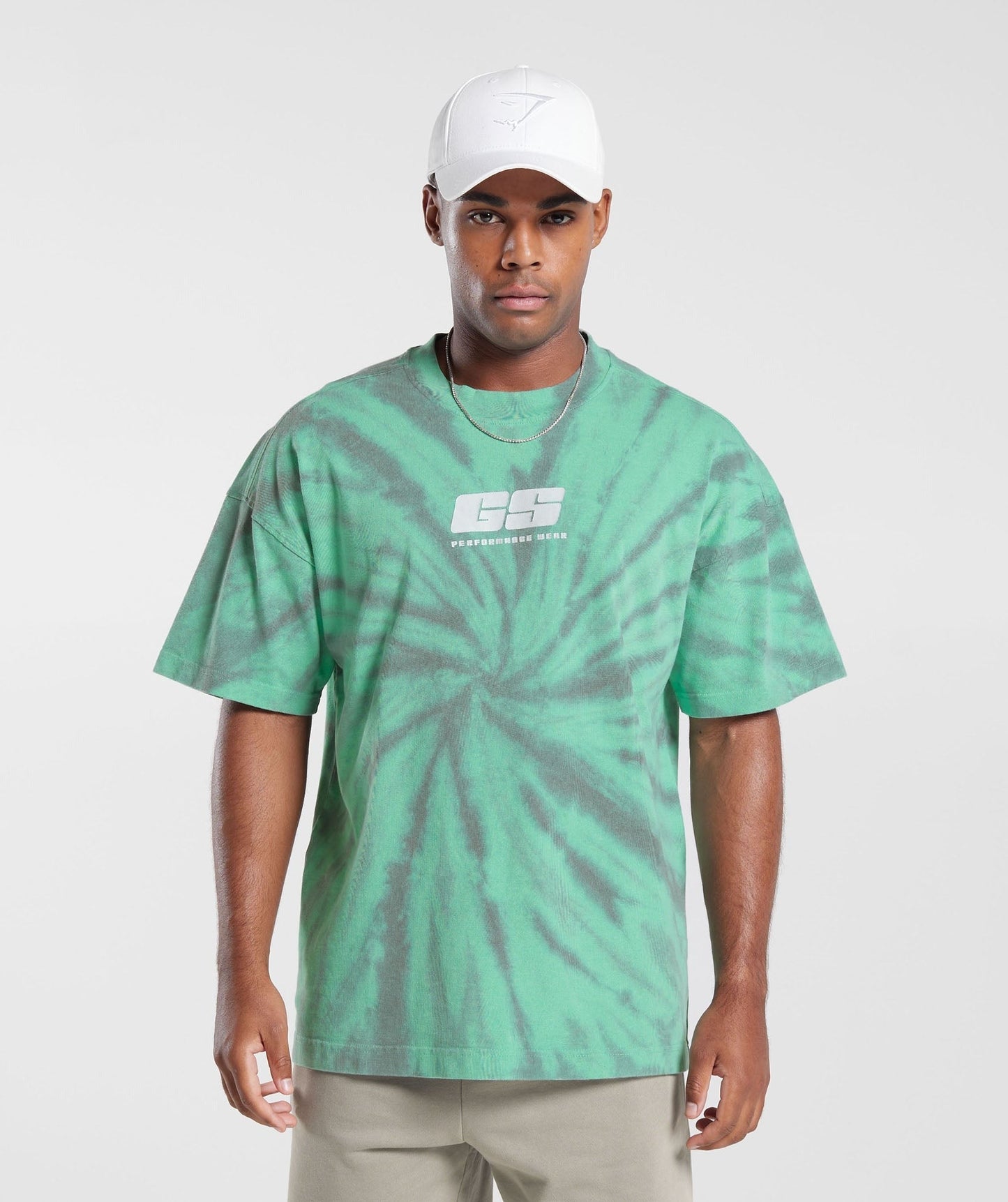 Gymshark Rest Day T-Shirt - Oxidized Green/Silhouette Grey/Spiral Optic Wash