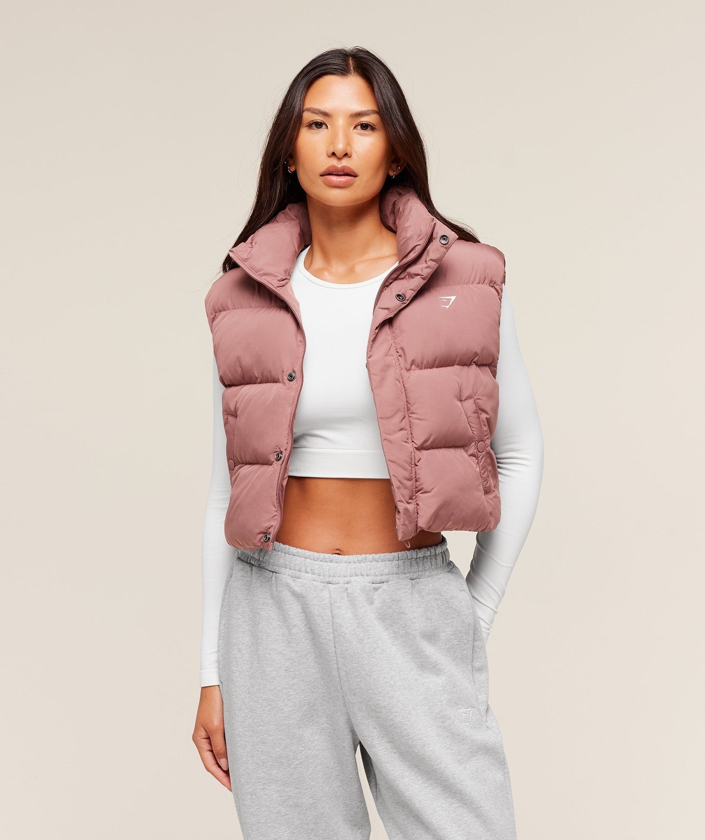 Gymshark Puffer Vest - Brick Brown