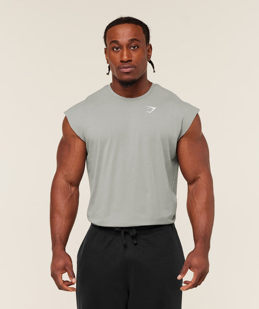 Gymshark Critical Cut Off Tank - Smokey Grey