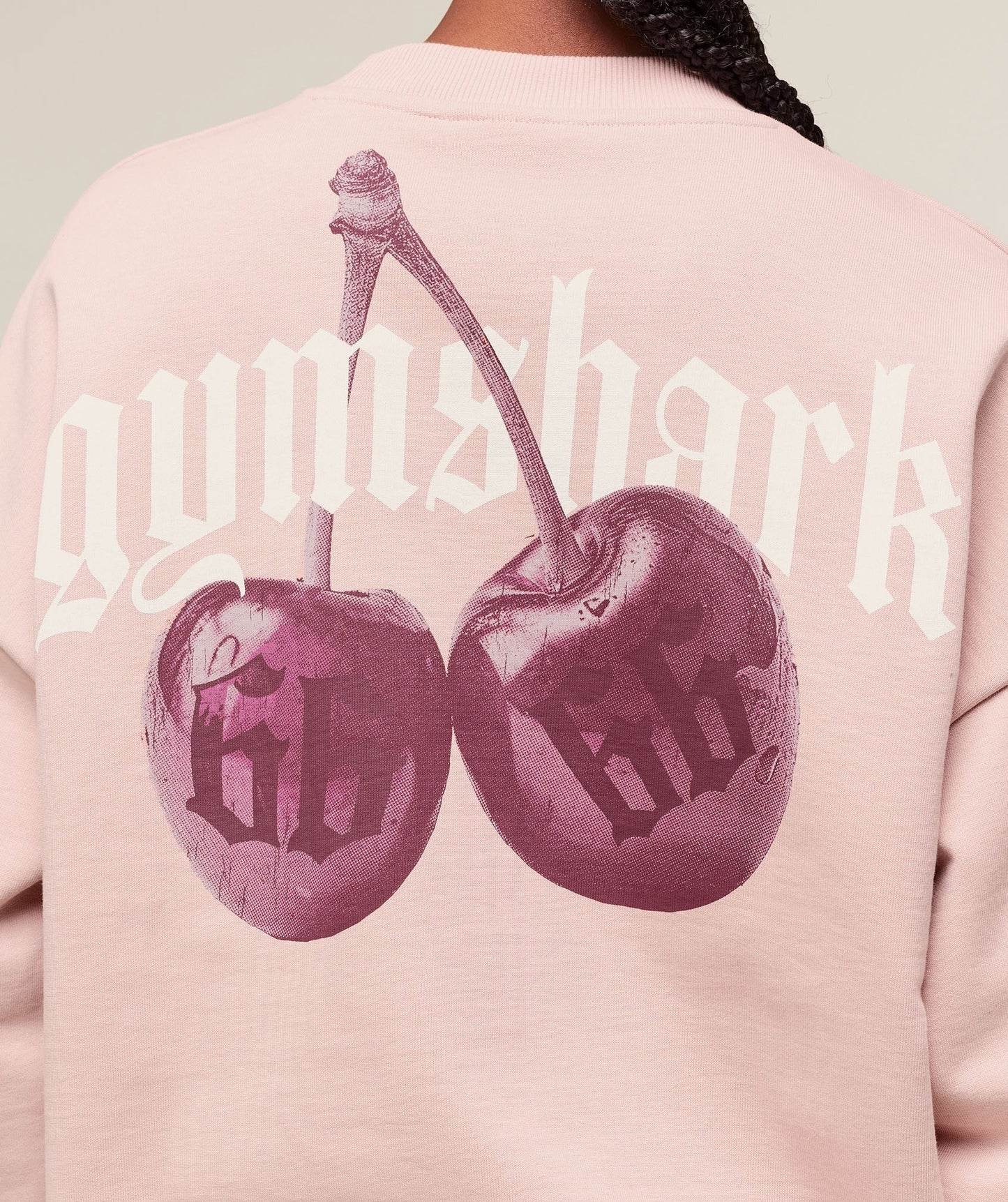 Gymshark Cherry Graphic Oversized Sweatshirt - Lift Pink