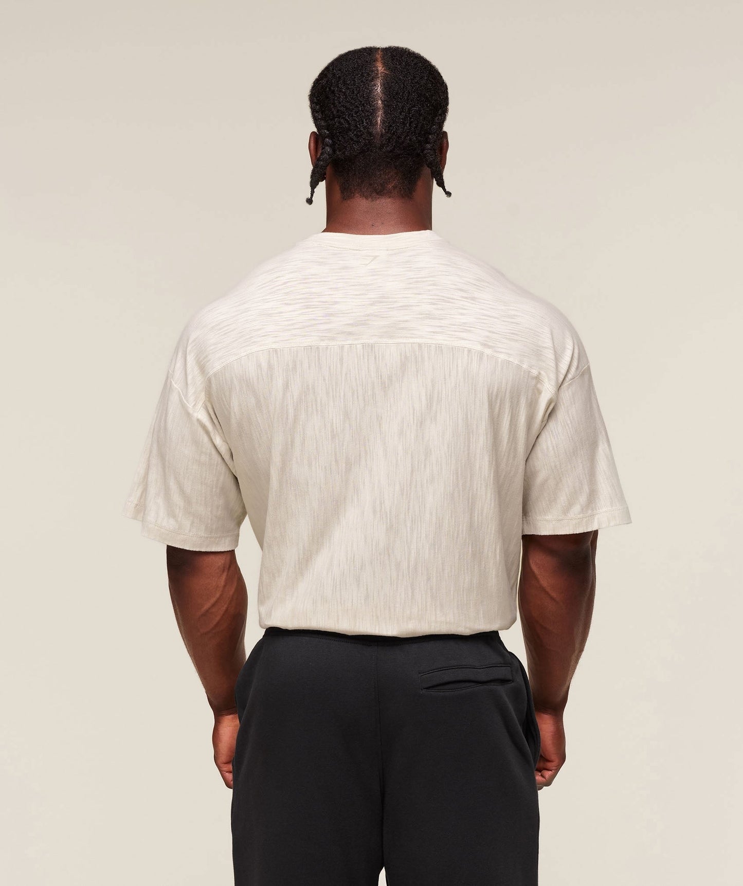 Gymshark Lightweight Slub Textured T-Shirt - Oat White