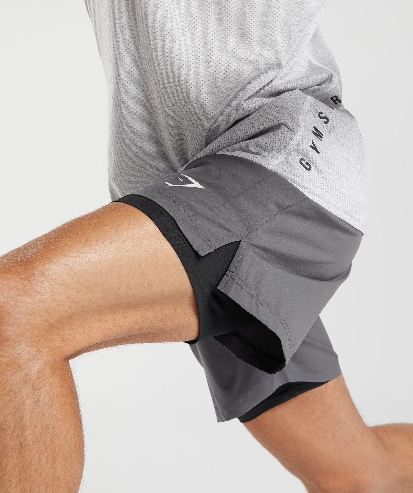 Gymshark Sport 7" 2 in 1 Short - Silhouette Grey/Black