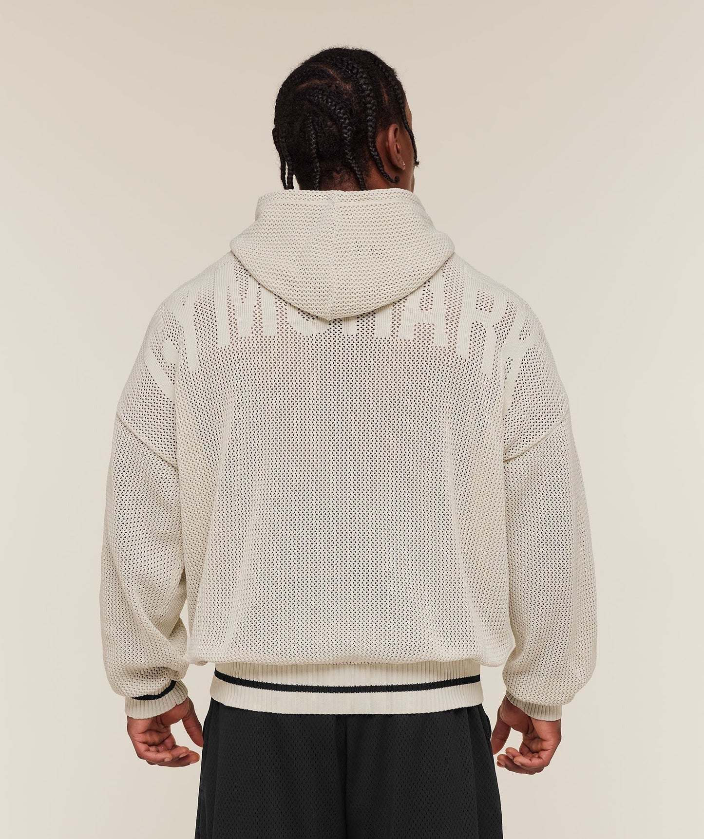 Gymshark Collective Crochet Style Hoodie - Tinted White