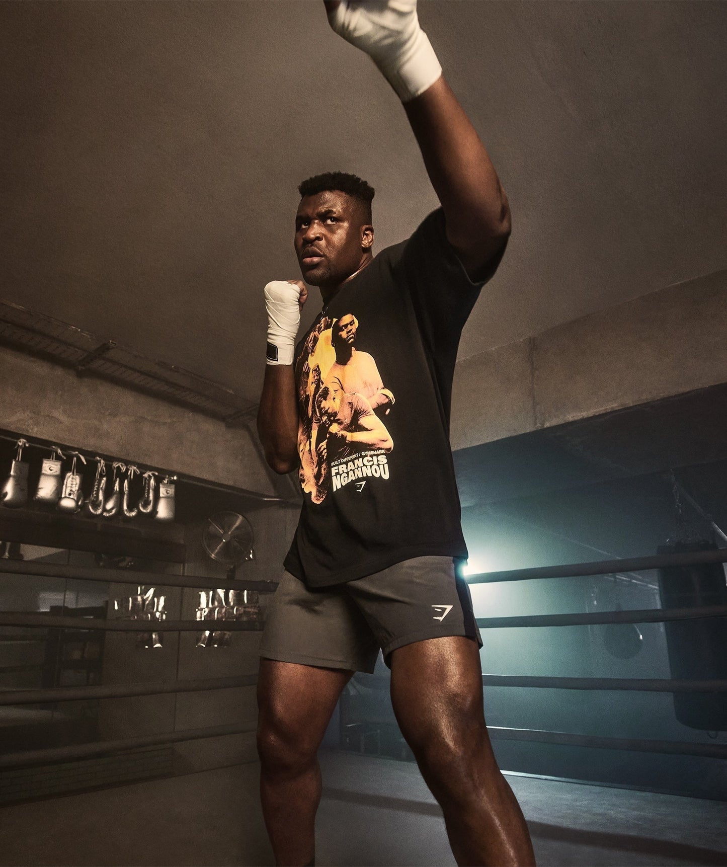 Gymshark GS x Francis Ngannou Graphic Tee - Black