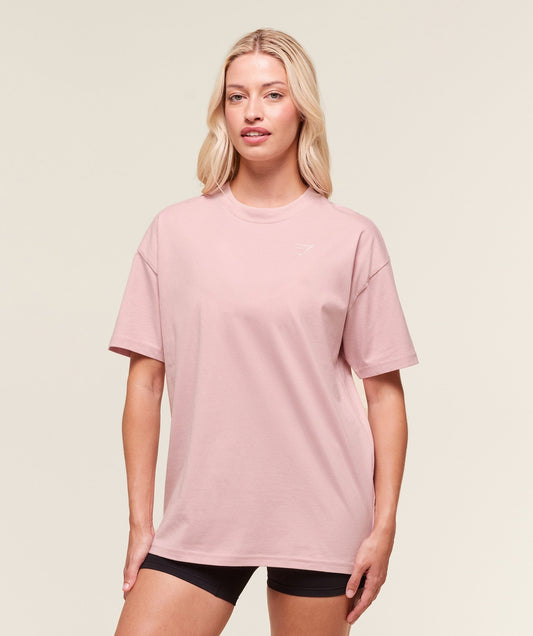 Gymshark Training Oversized T-Shirt - Cloud Pink