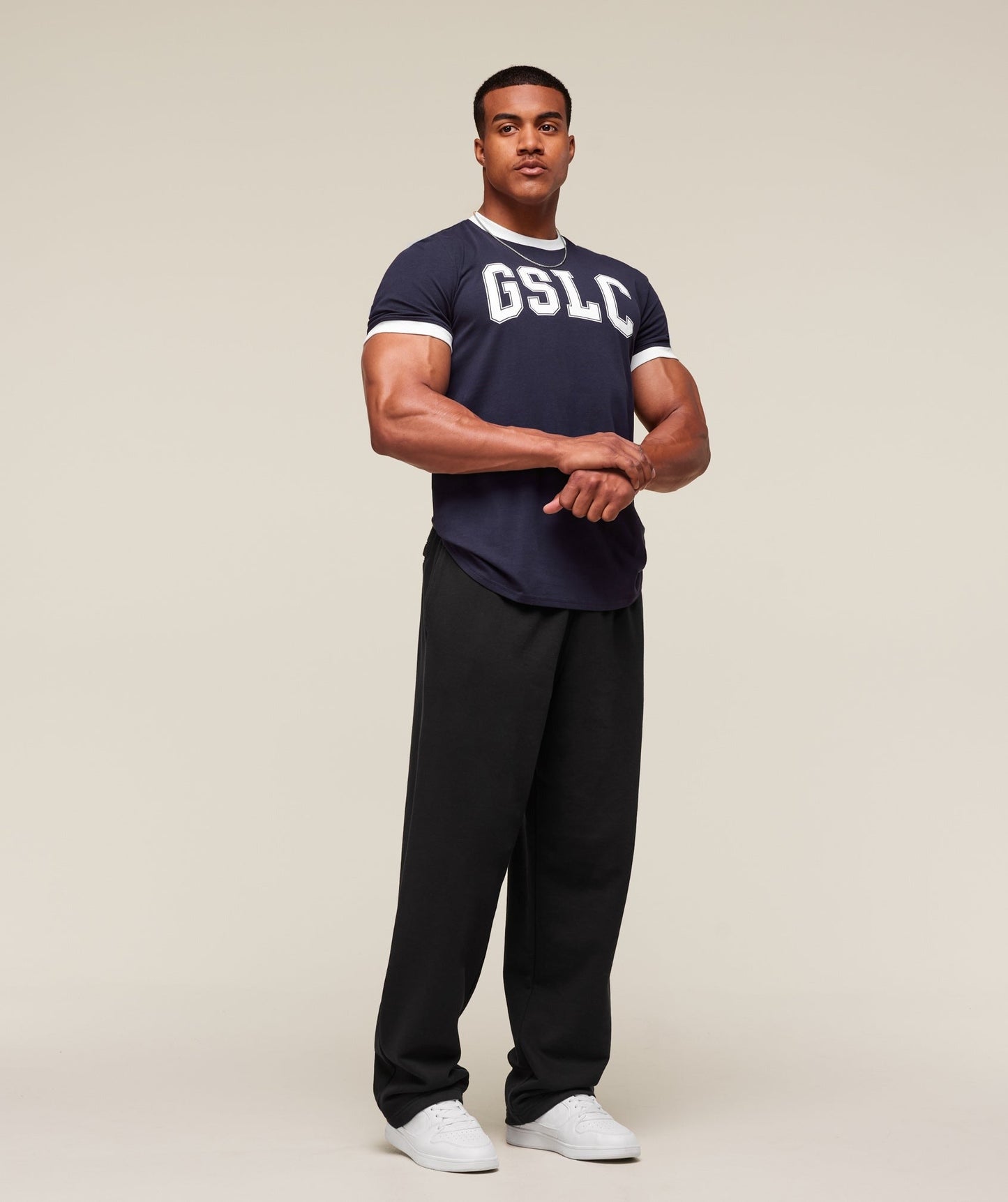 Gymshark GSLC Ringer T-Shirt - Heavy Blue