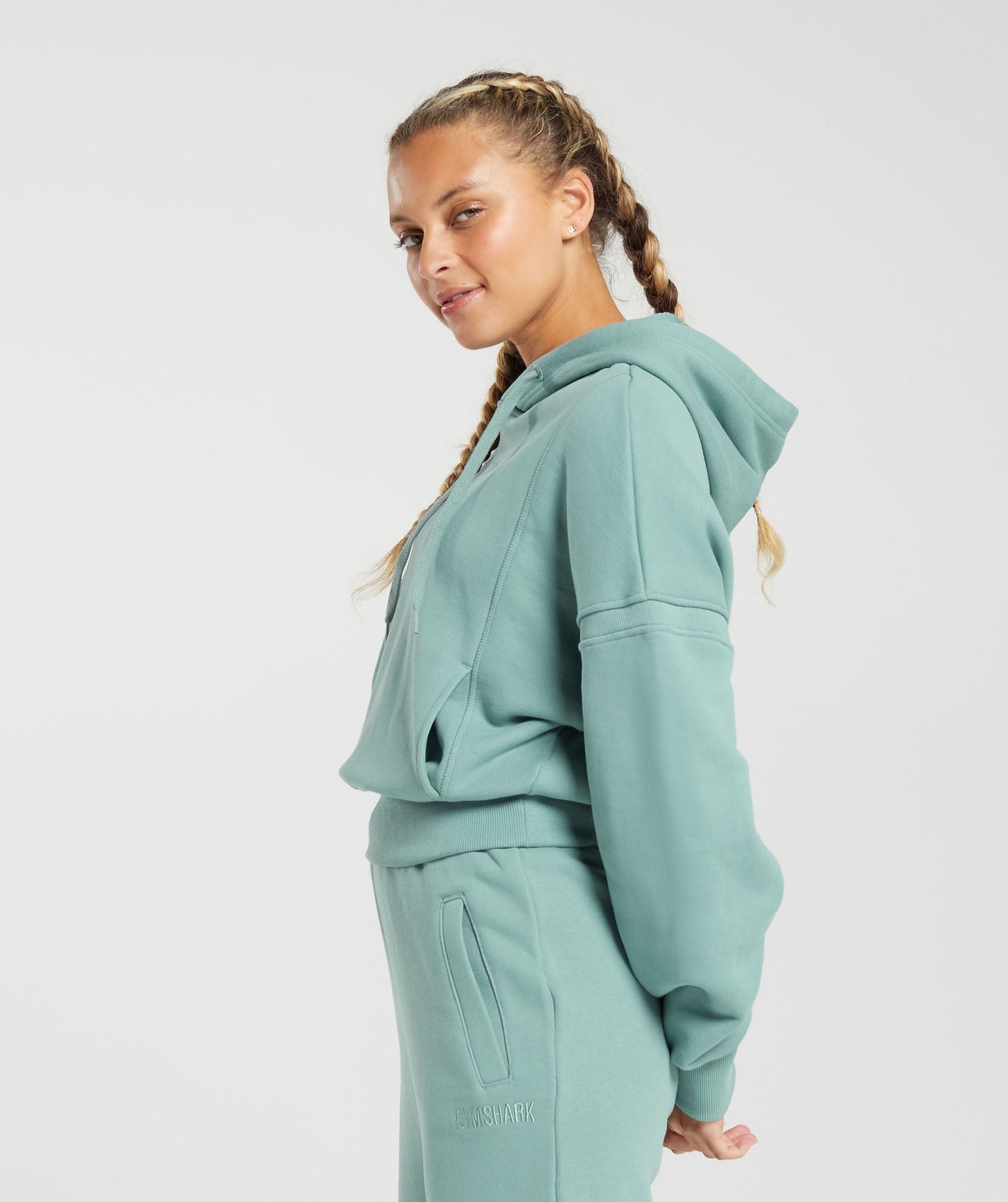 Gymshark Heavyweight Loopback Sweat Hoodie - Duck Egg Blue