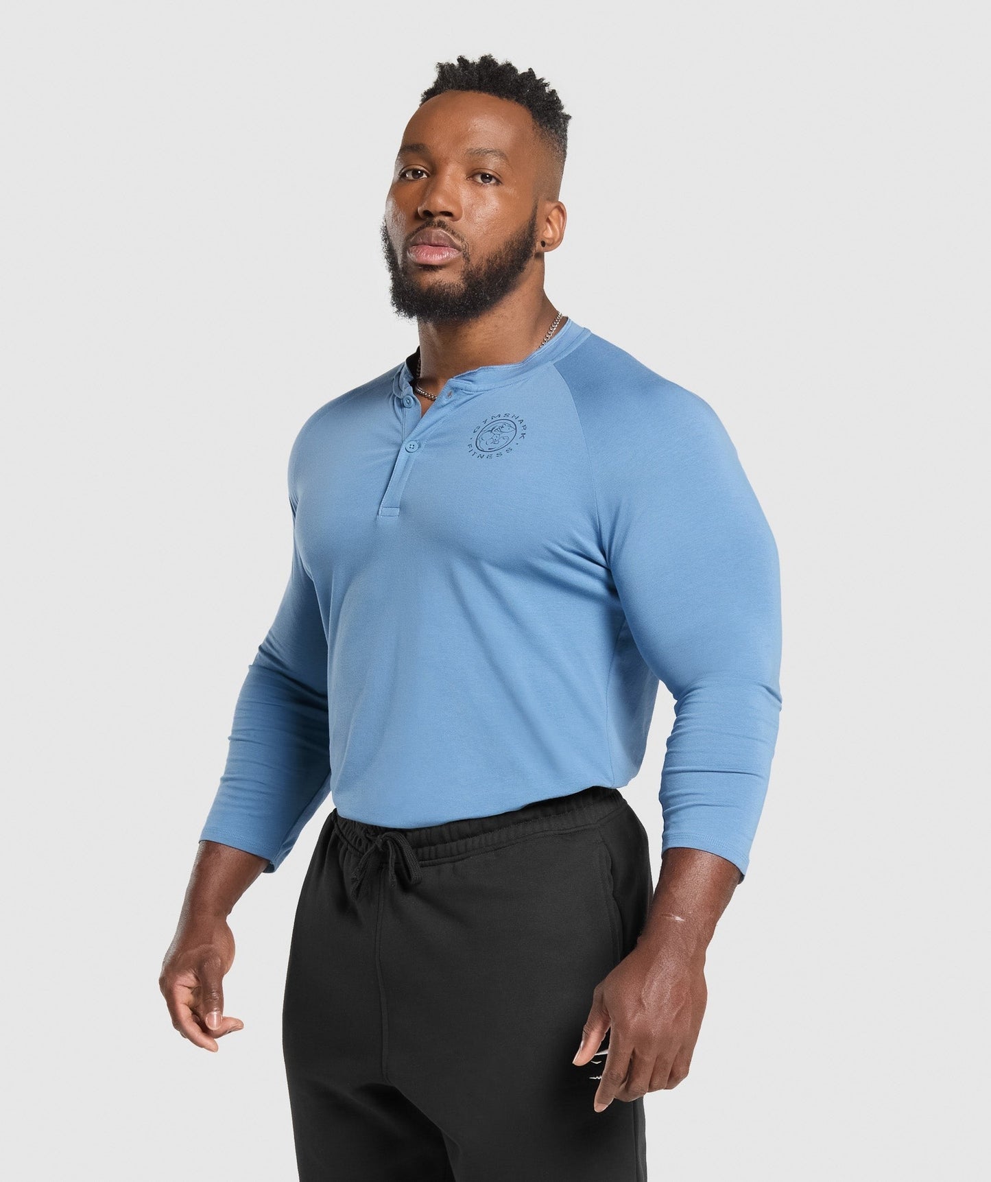 Gymshark Legacy Henley - Classic Blue