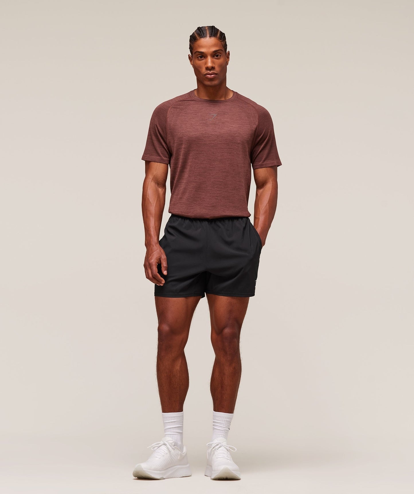 Gymshark Versatile Seamless T-Shirt - Rust Brown/Depth Brown