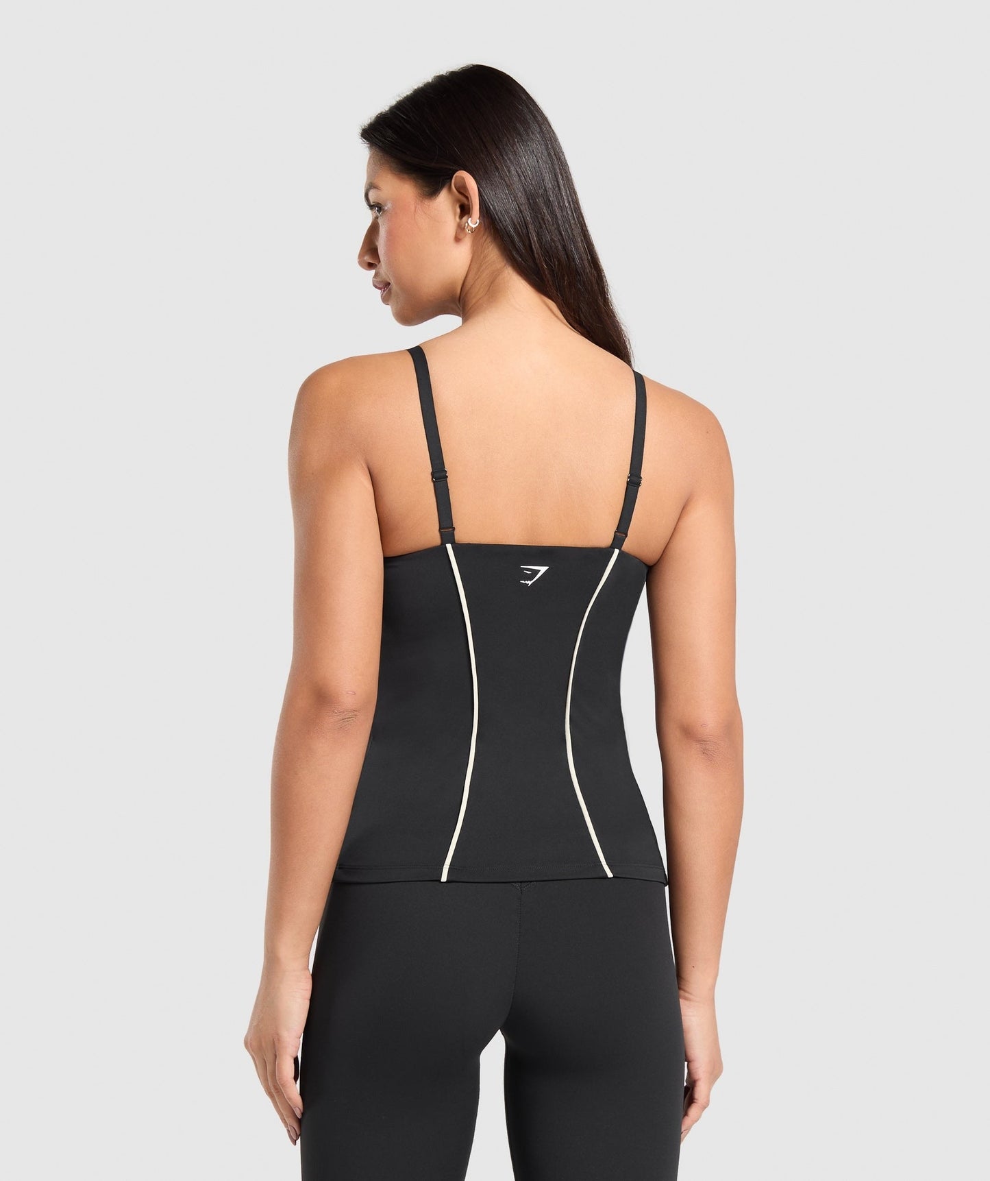 Gymshark Contour Stitch Tank with Shelf - Black