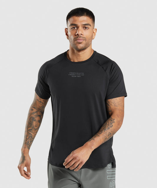 Gymshark //Steve Cook T-Shirt - Black
