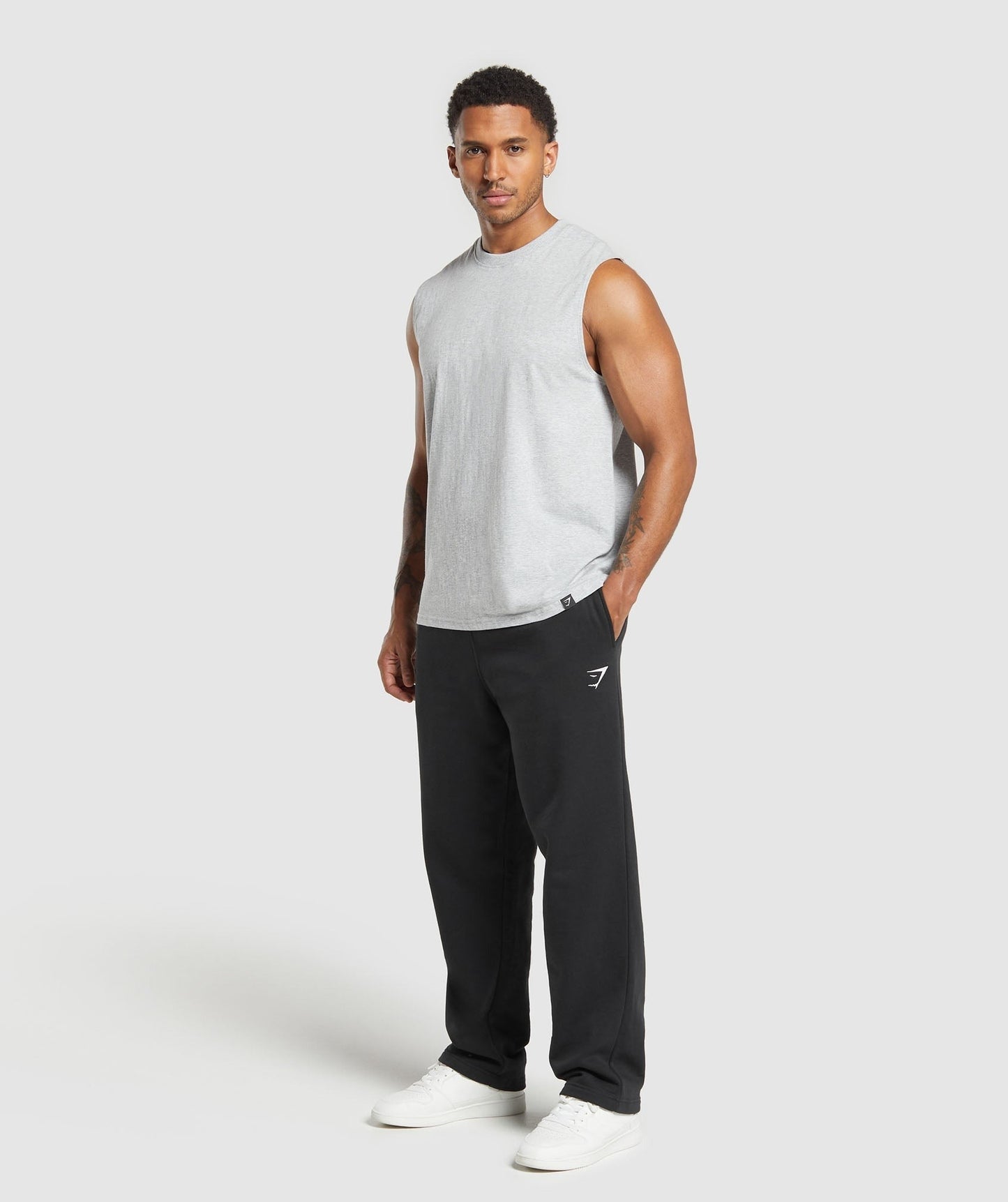 Gymshark Everyday Tank 2 Pack - Black/Light Grey Core Marl