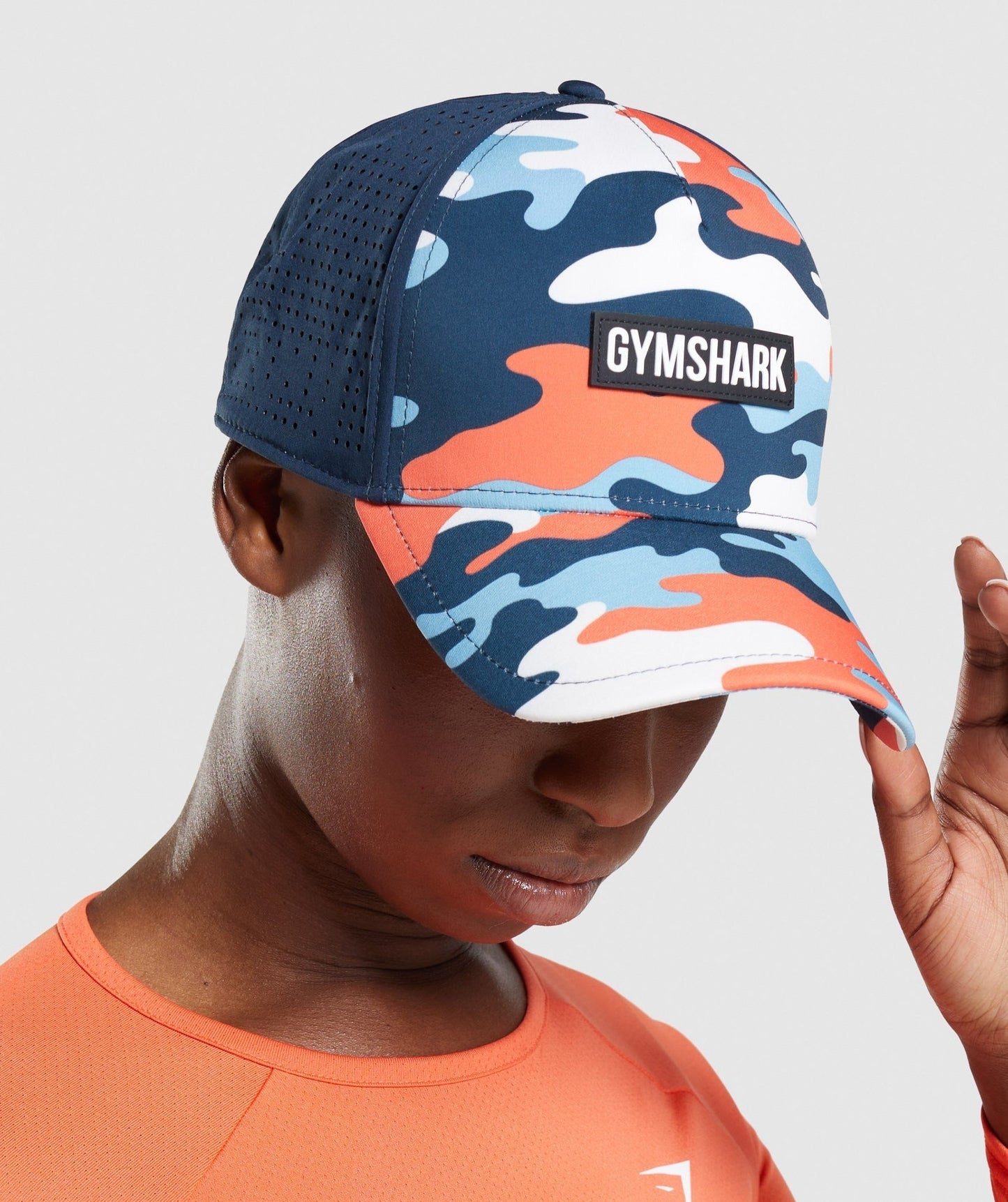 Gymshark Trucker Cap - Blue/Orange Camo