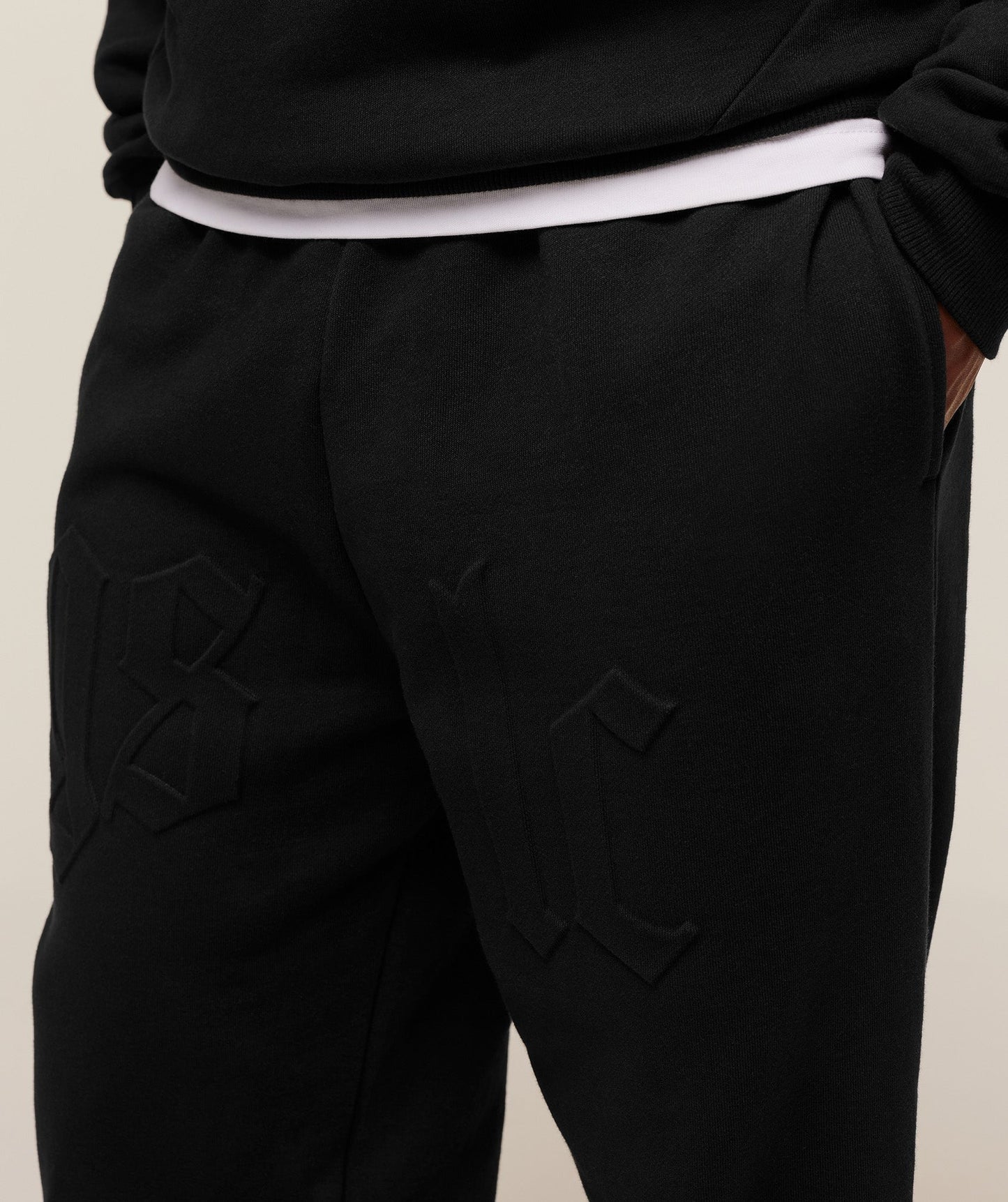 Gymshark Embossed Straight Leg Joggers - Black