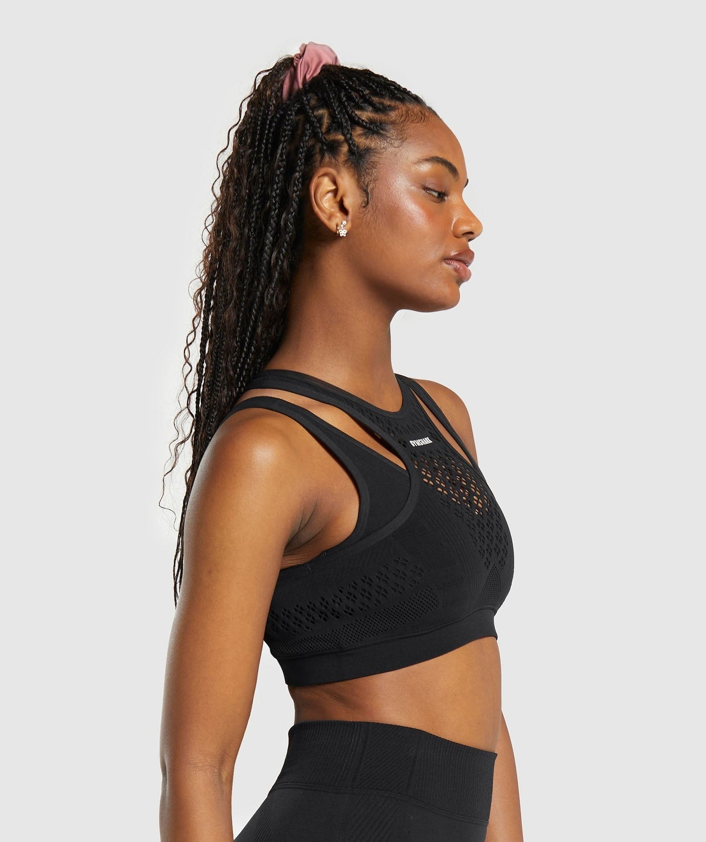 Gymshark Warp Knit Gradient Bra - Black