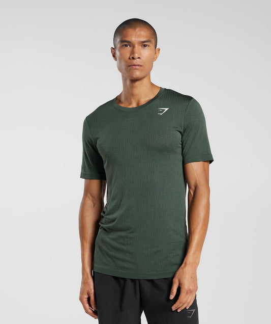 Gymshark Sport Seamless T-Shirt - Fog Green/Black