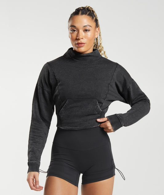 Gymshark Legacy Washed Sweatshirt - Black