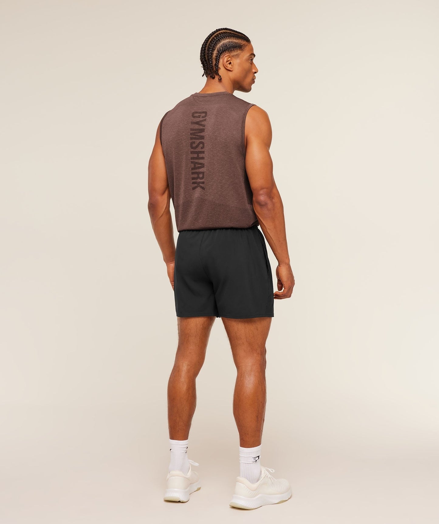 Gymshark Lightweight Seamless Tank - Soft Brown/Marl