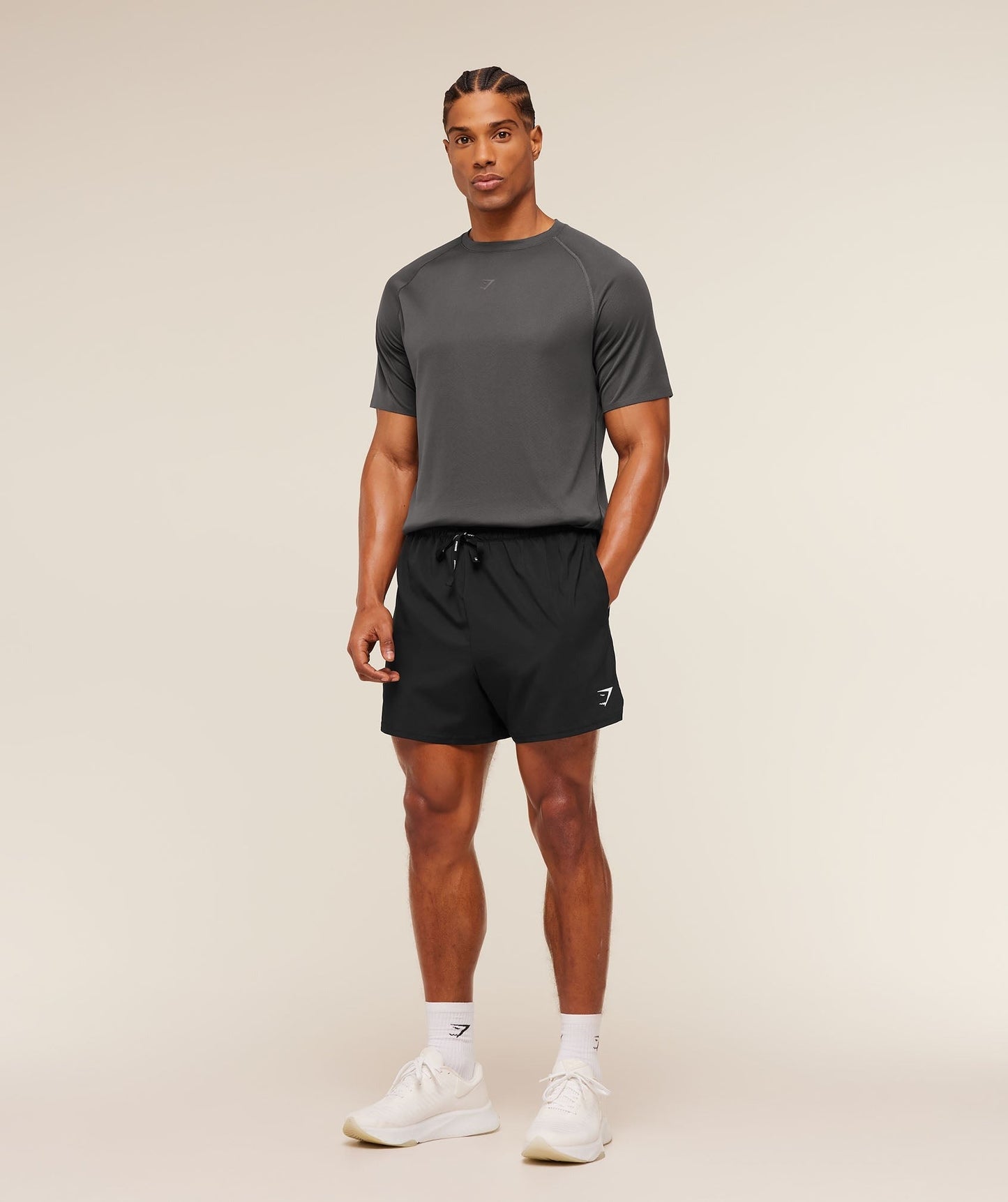 Gymshark Hybrid Engineered Jacquard T-Shirt - Grey