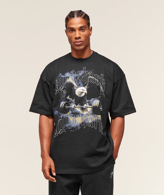 Gymshark Eagle Graphic T-Shirt - Black