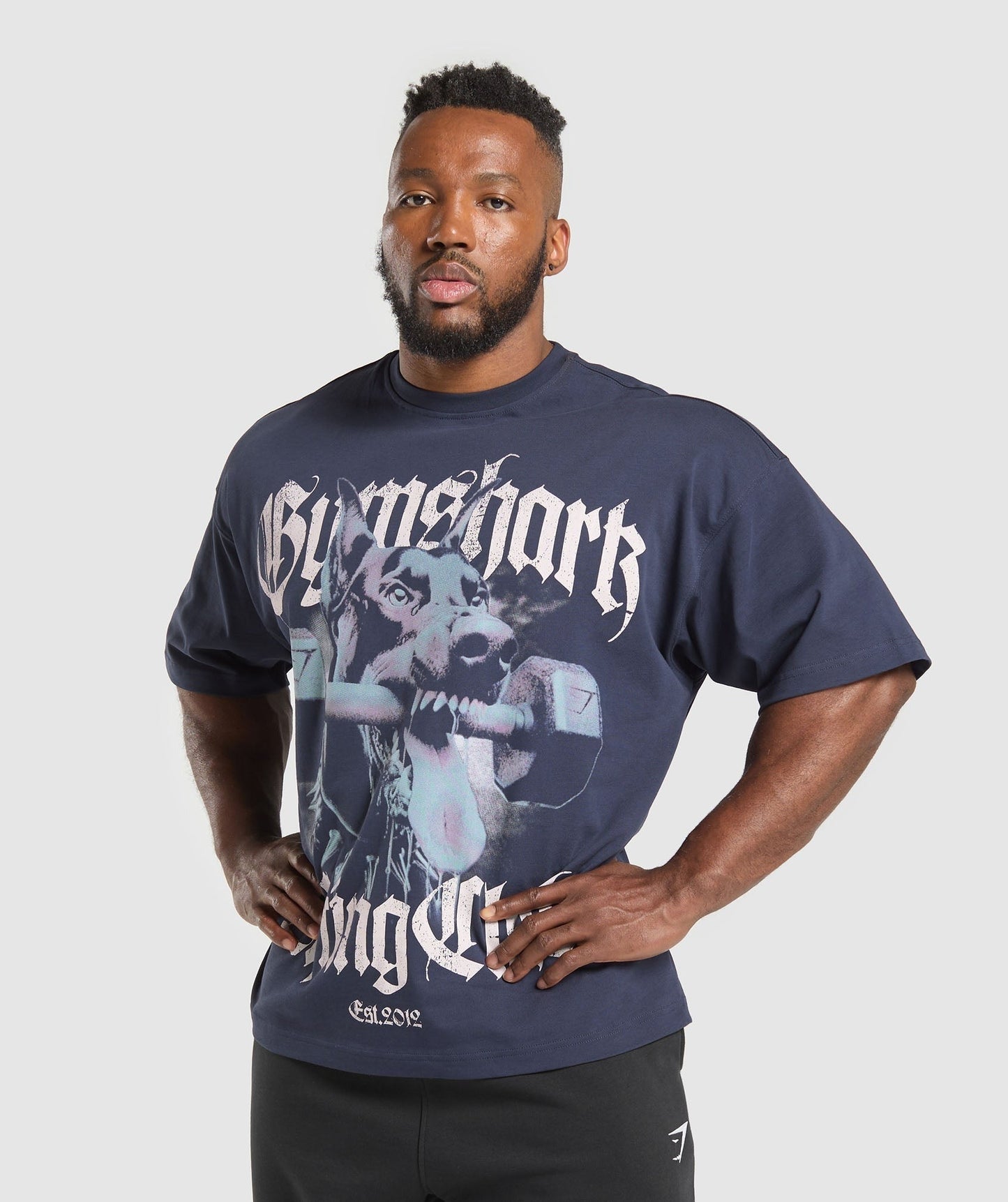 Gymshark Doberman Graphic T-Shirt - Heavy Blue