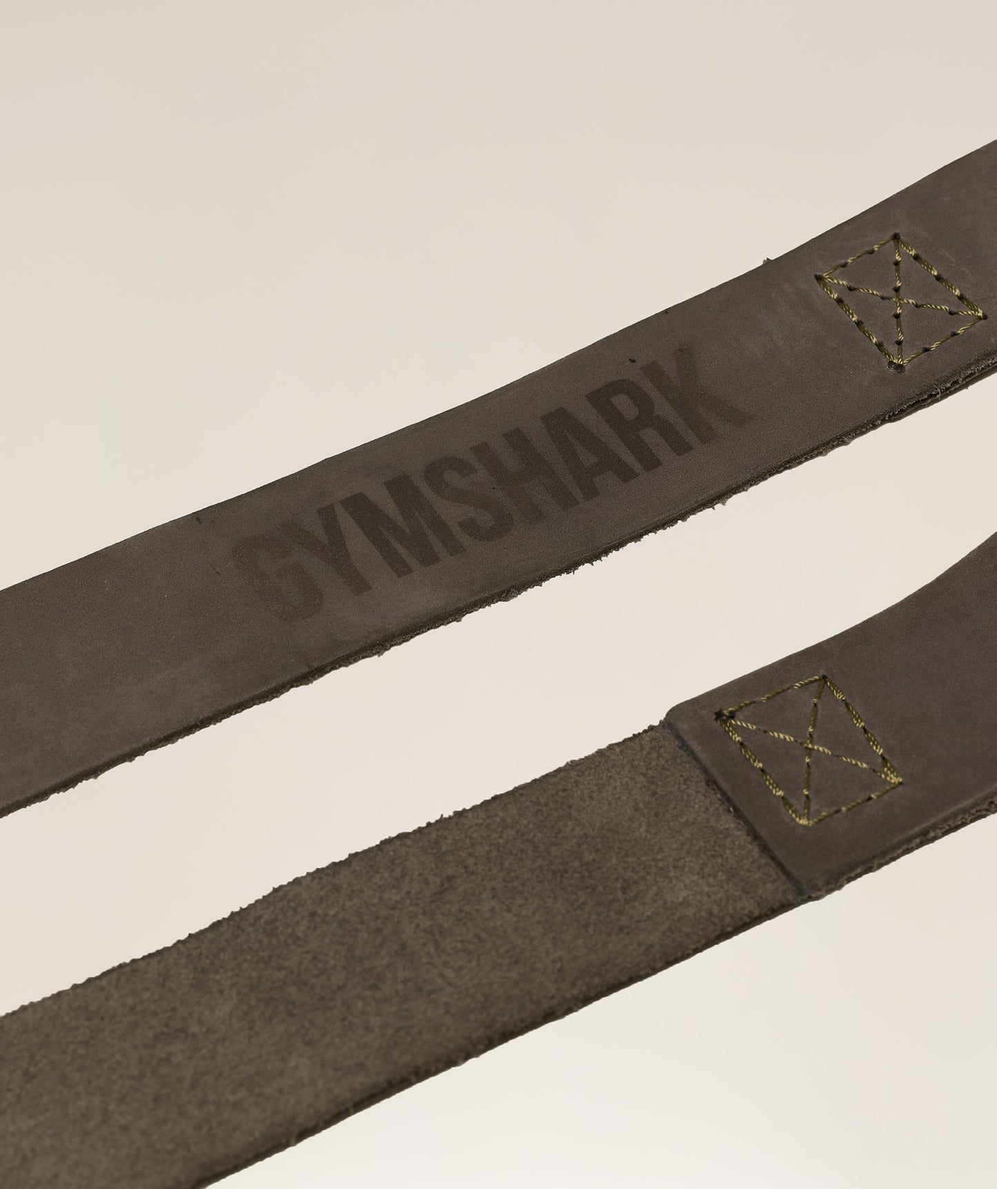 Gymshark Leather Lifting Straps - Camo Brown