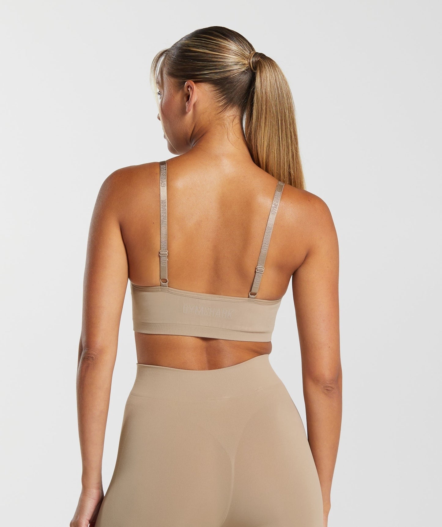 Gymshark Seamless V Neck Bralette - Cement Brown