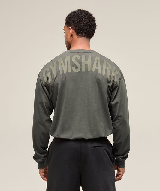 Gymshark Power Long Sleeve T-Shirt - Strength Green