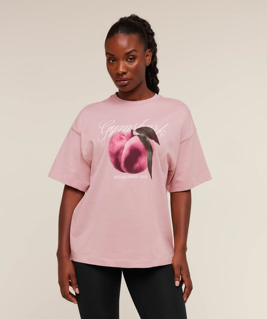 Gymshark Juicy Peach Short Sleeve T-Shirt - Cloud Pink