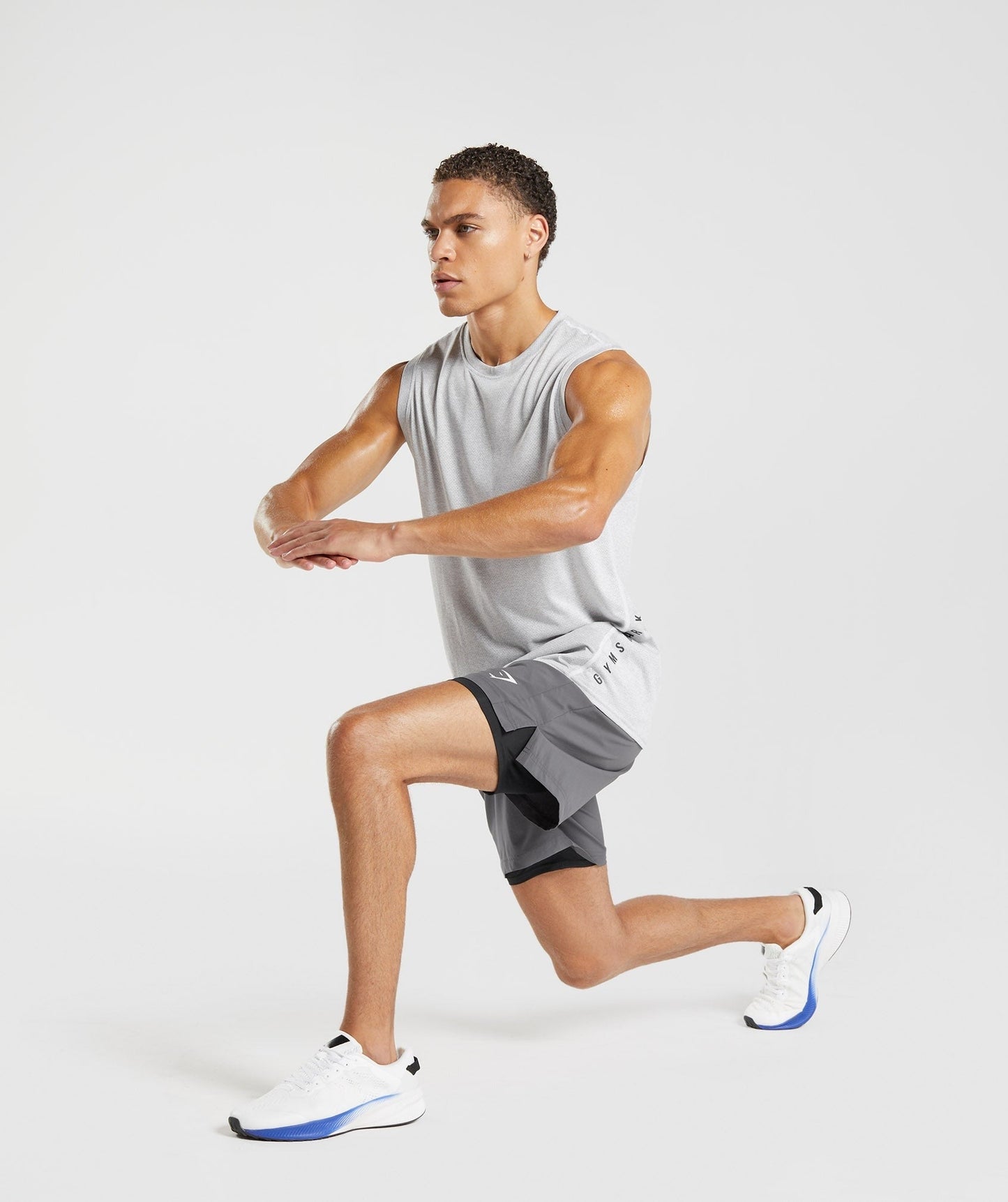 Gymshark Sport 7" 2 in 1 Short - Silhouette Grey/Black