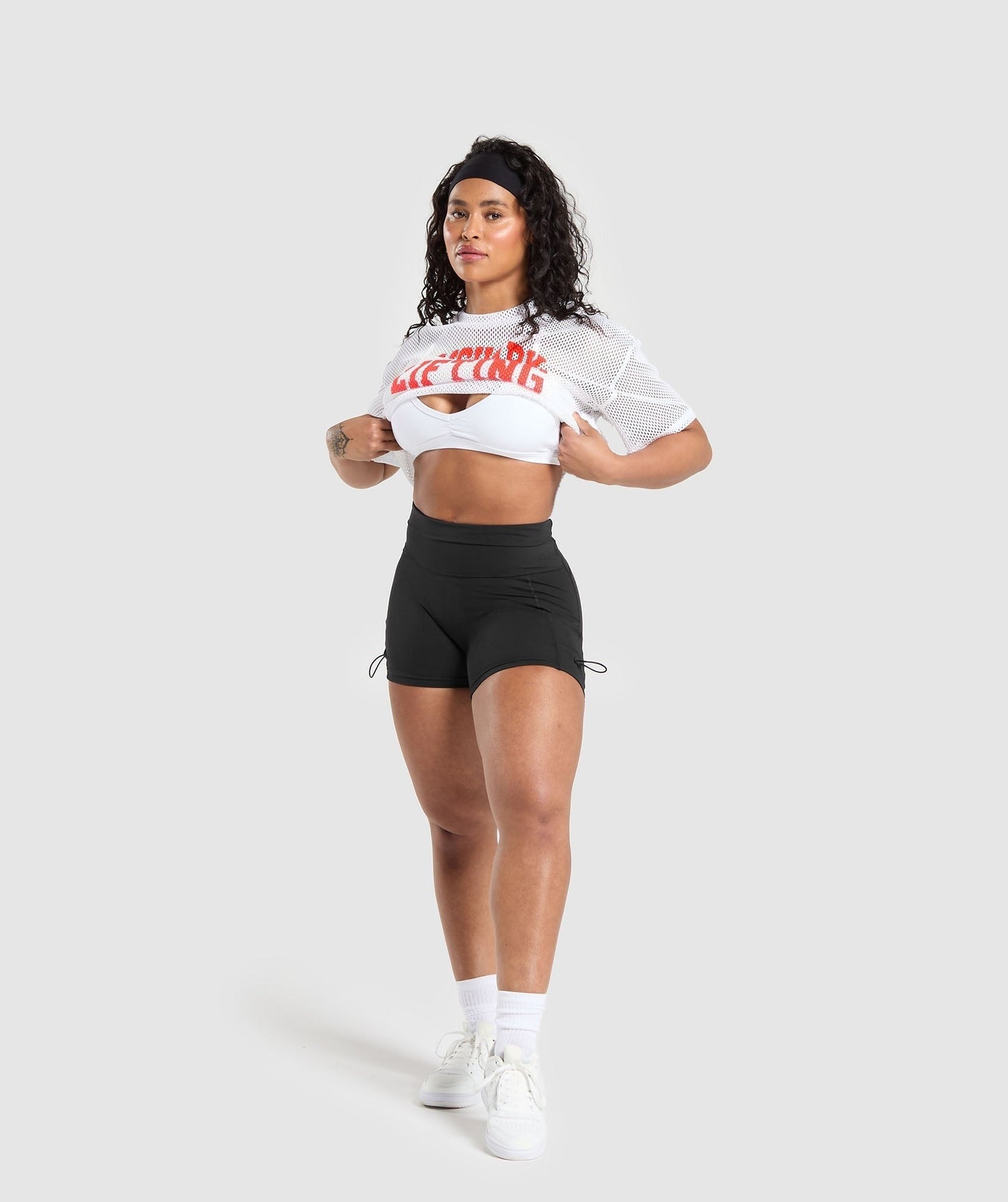 Gymshark Mesh Top - White