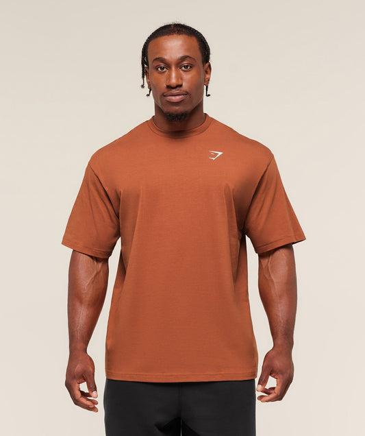 Gymshark Essential Oversized T-Shirt - Spiced Brown
