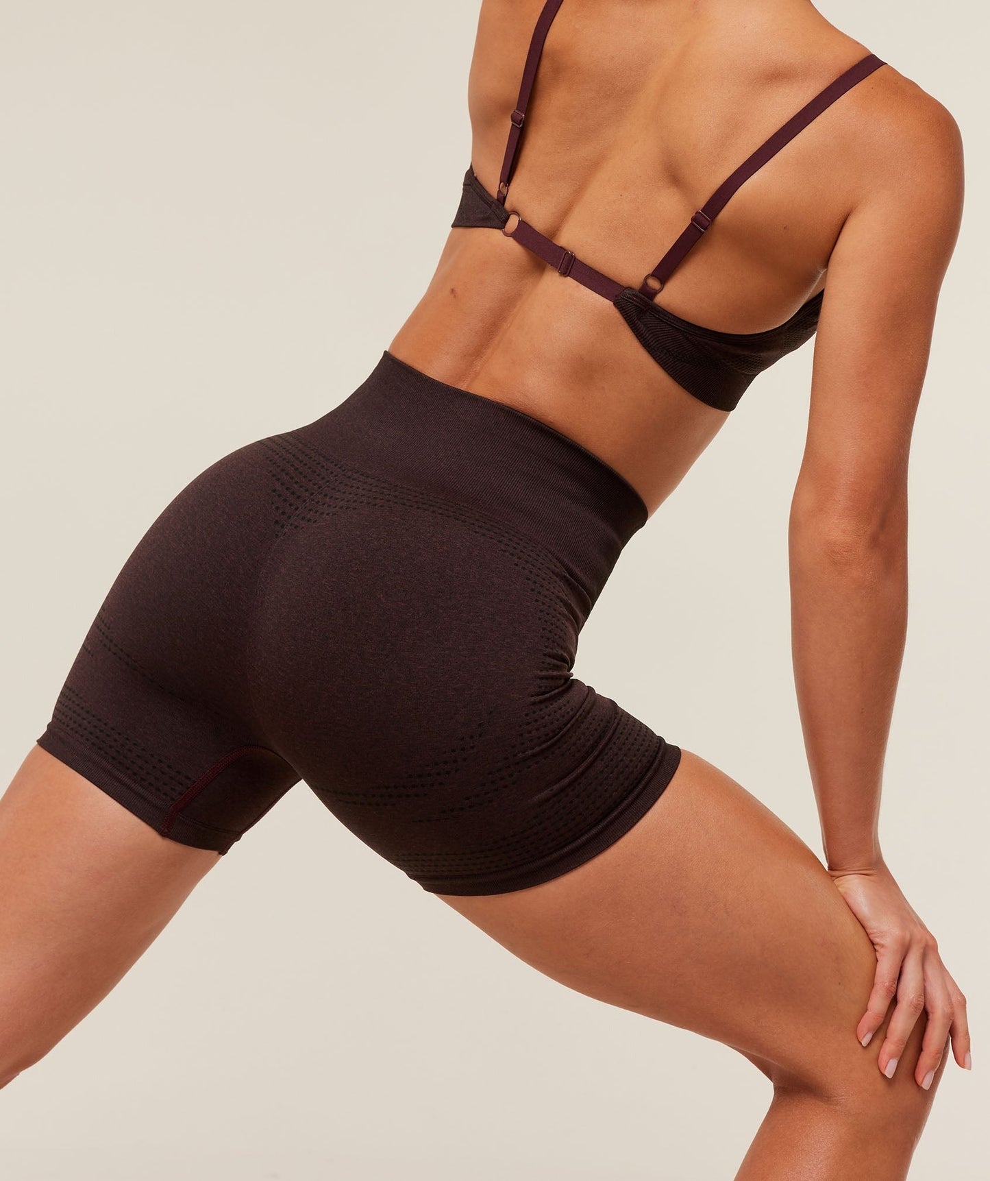 Gymshark Vital Seamless Shorts - Rich Maroon/Marl