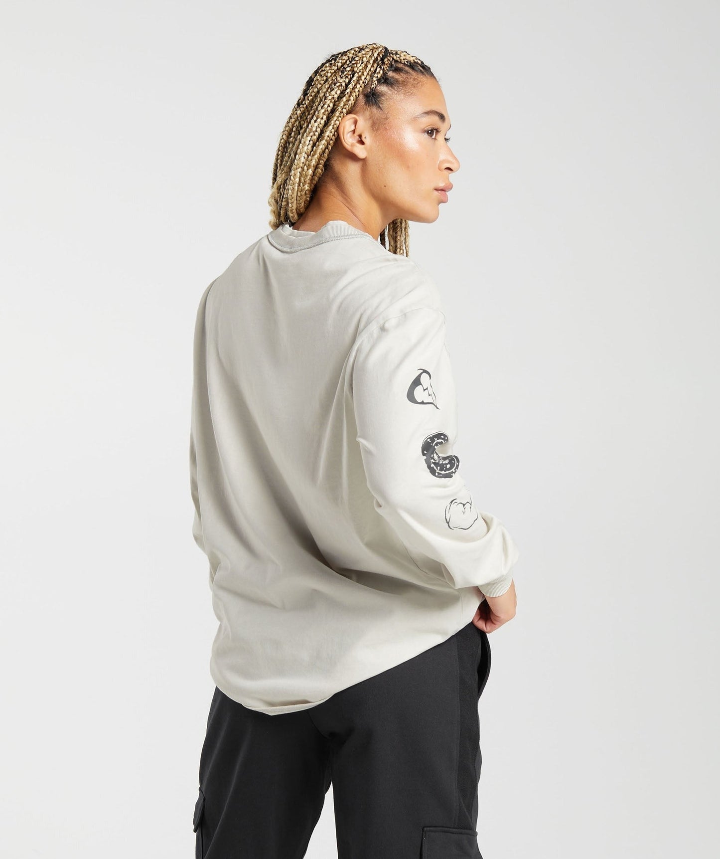 Gymshark Legacy Washed Long Sleeve Top - Metal Grey/Acid Wash
