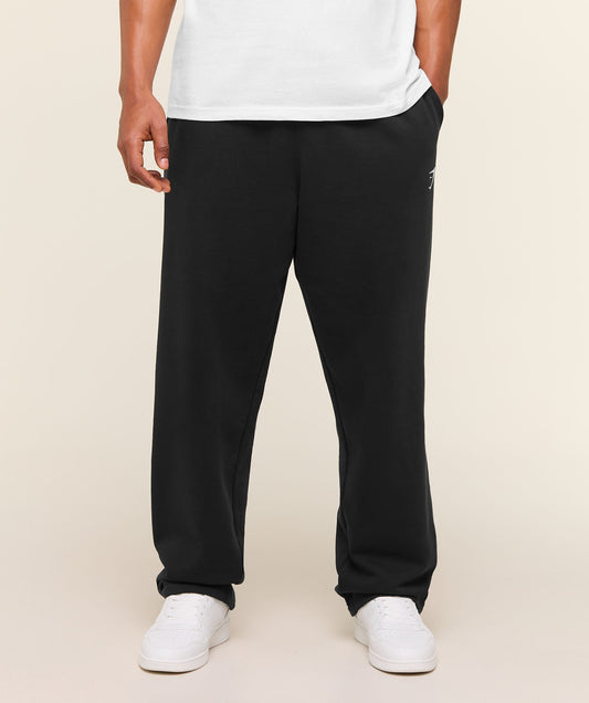 Gymshark Crest Straight Leg Joggers - Black