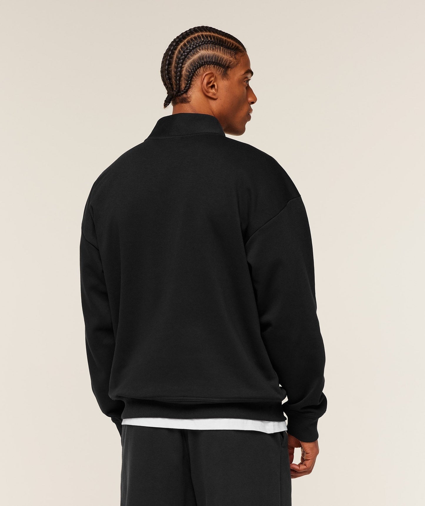 Gymshark Crest Oversized 1/4 Zip - GS Black