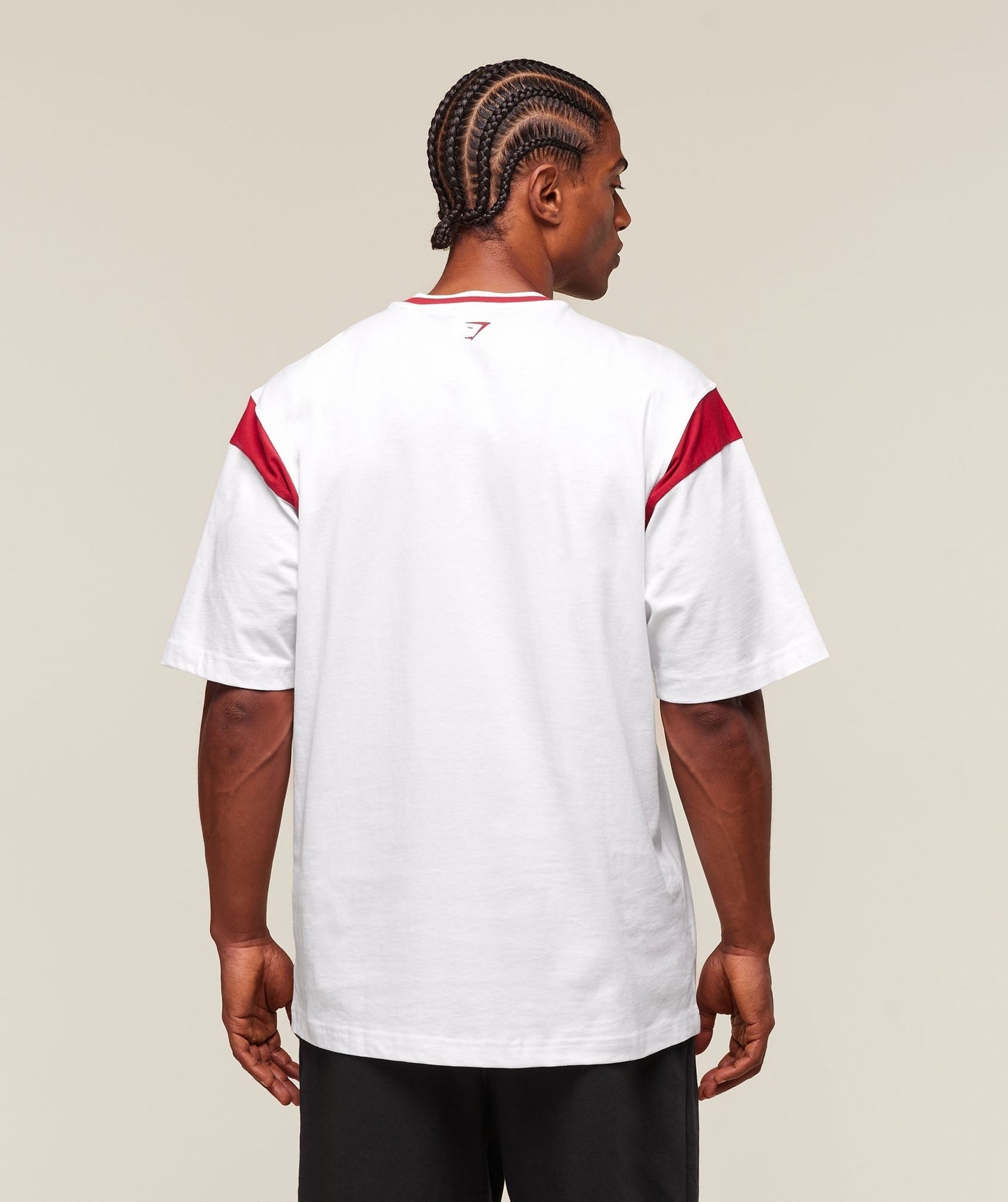 Gymshark GSLC Oversized T-Shirt - White/Conditioning Red