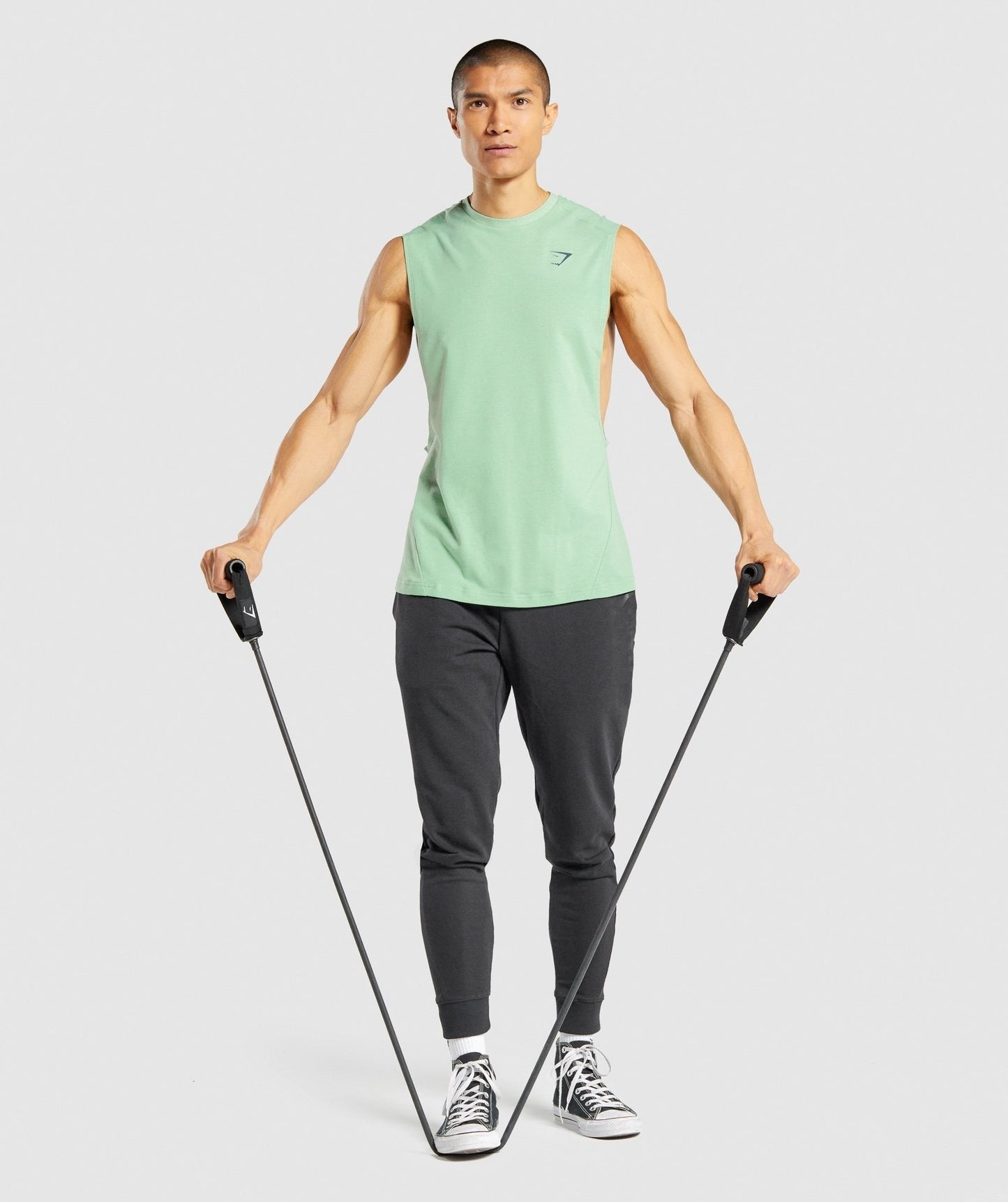 Gymshark Bold Drop Arm Tank - Green
