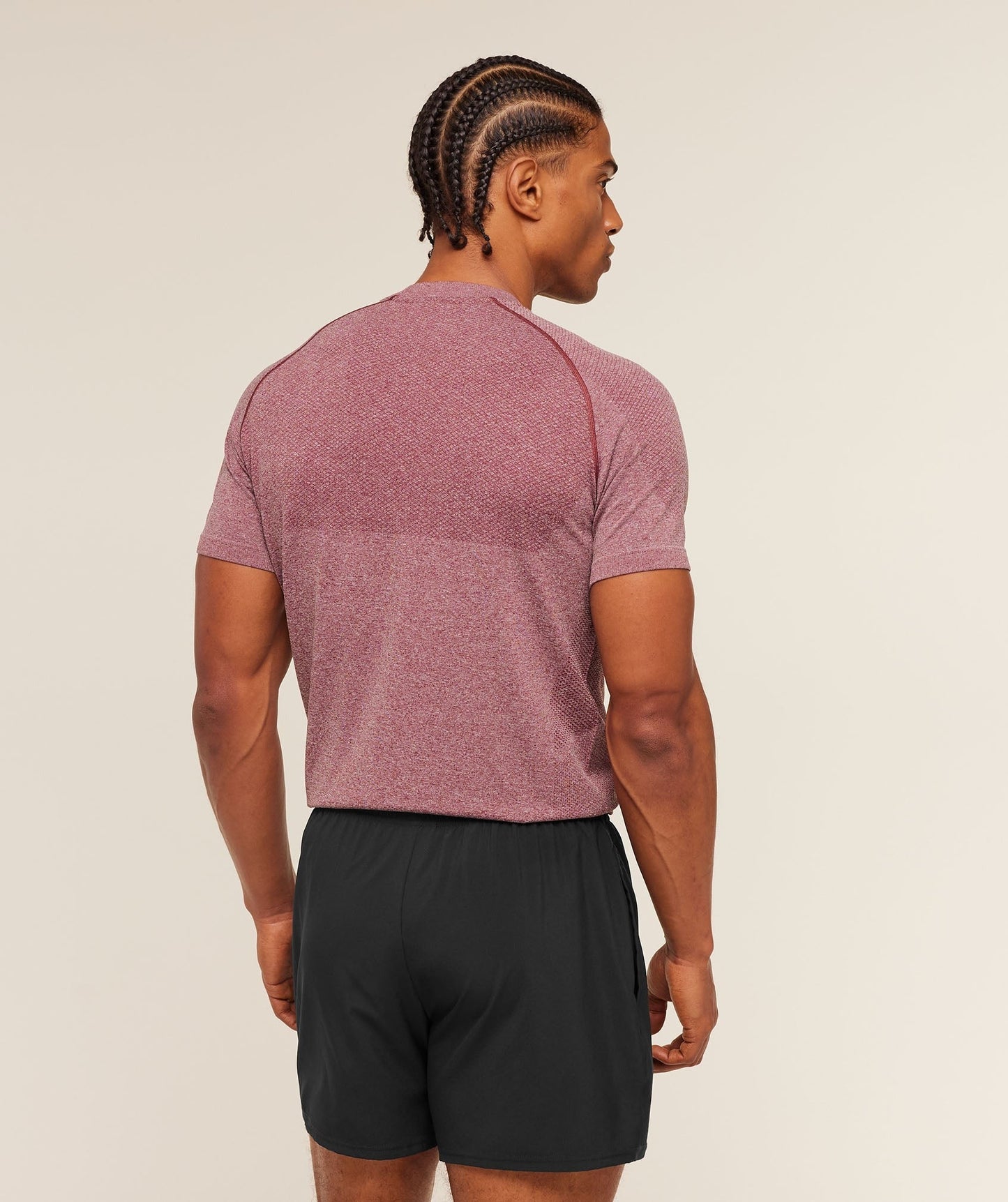 Gymshark Vital Seamless T-Shirt - White/Port